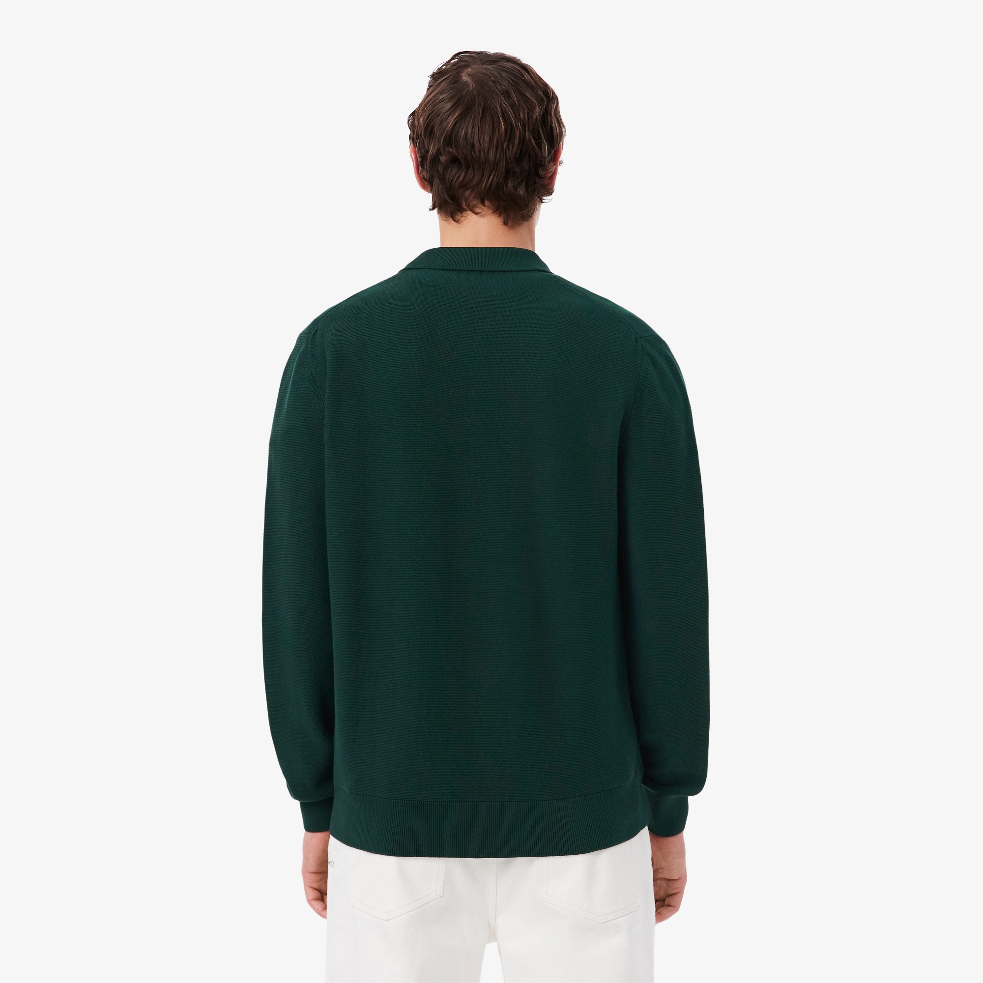 Classic Fit Long Sleeved Knitted Polo Shirt image number 2