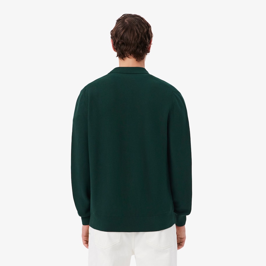 Classic Fit Long Sleeved Knitted Polo Shirt image number 2
