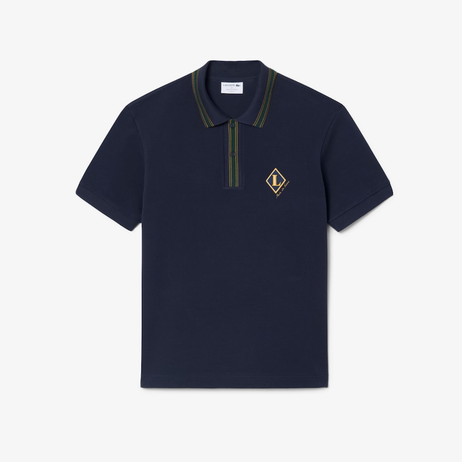 Classic Fit French Made Badge Accent Polo Shirt image number 3
