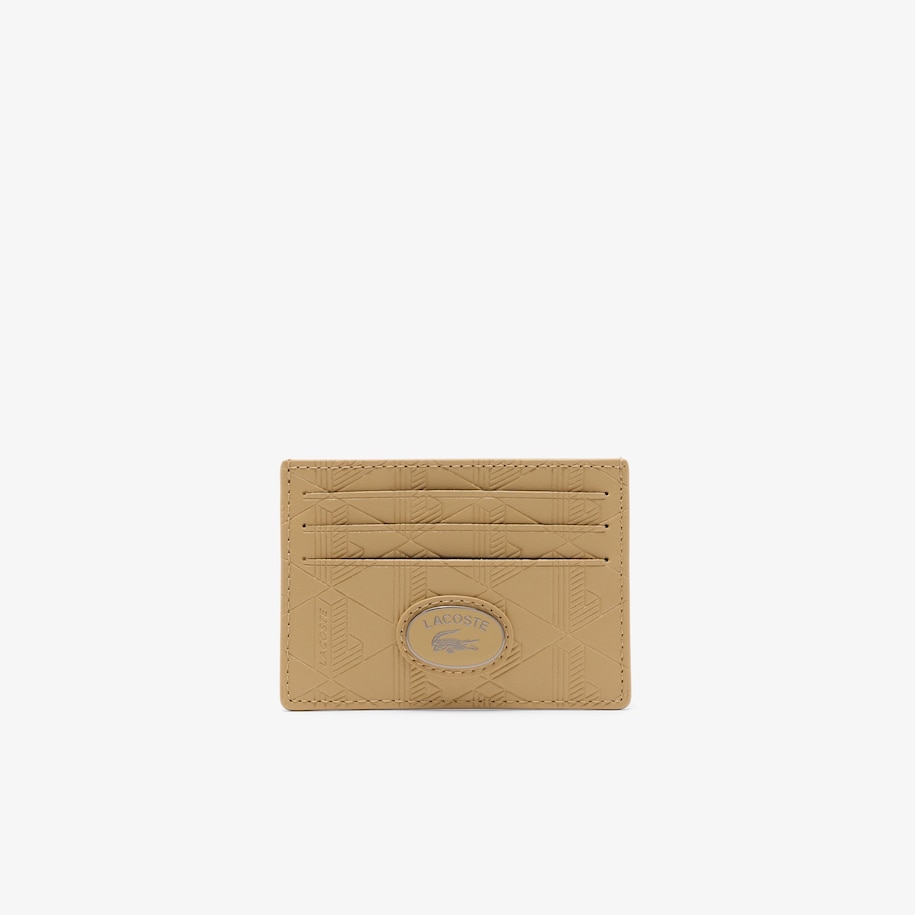 Leather Monogram Print Card Holder image number 0