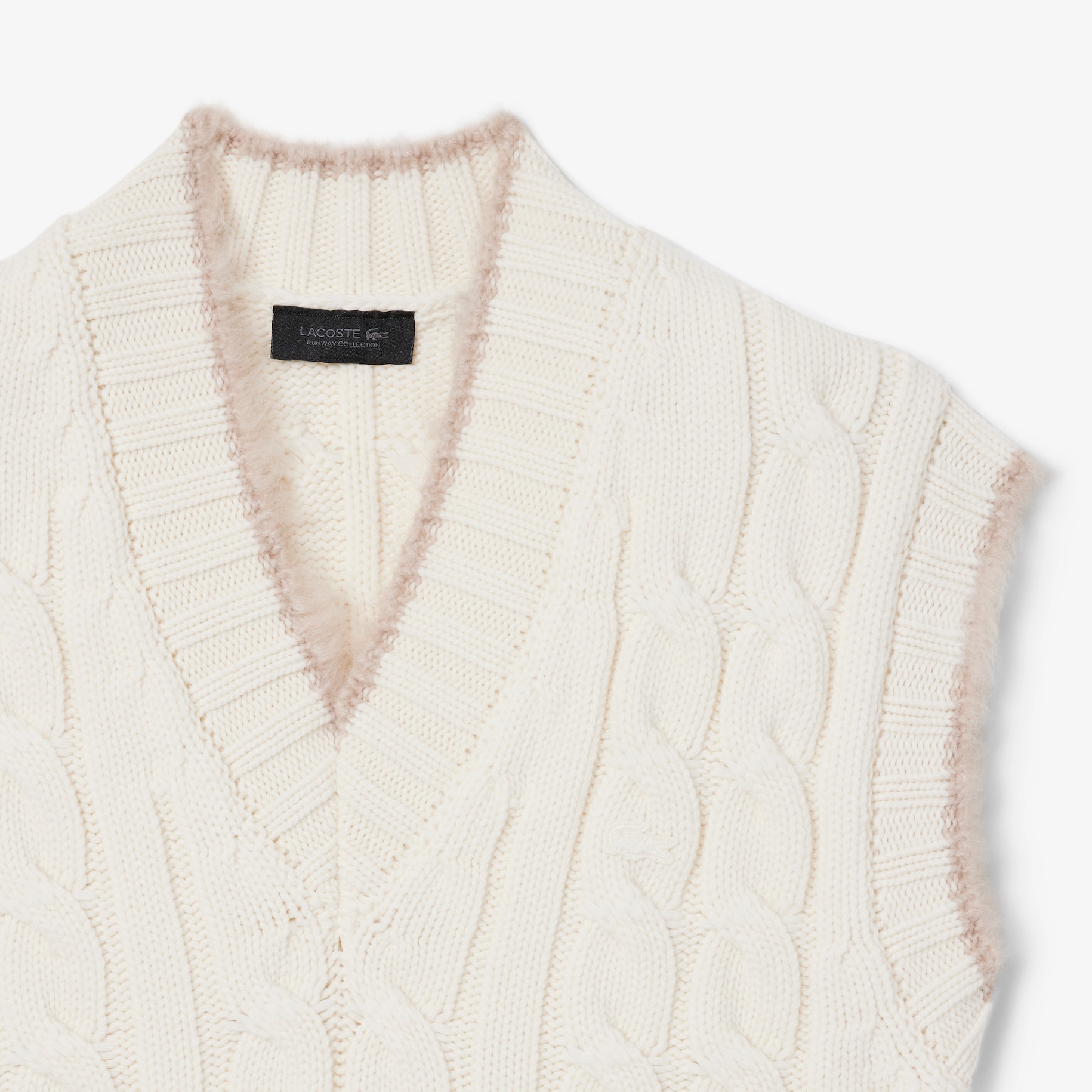 Runway Cable Knit Wool Sweater Vest image number 5