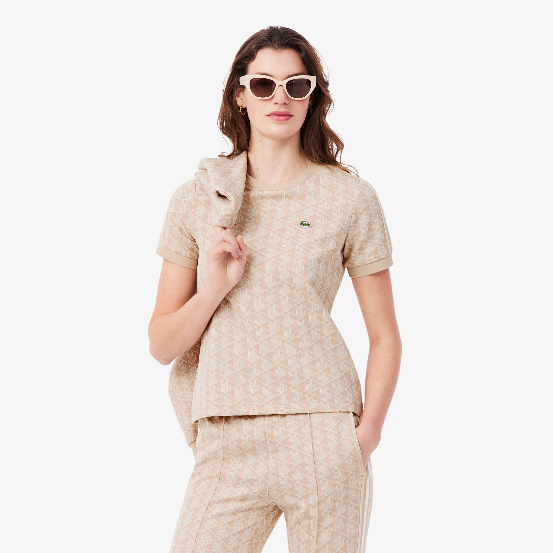 Slim Fit Monogram Jacquard T-shirt image number 0