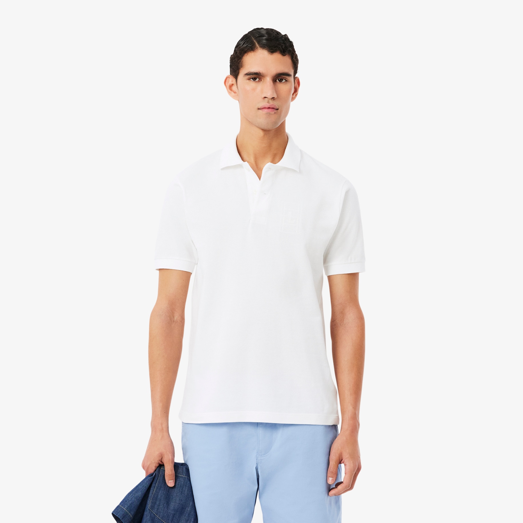 Classic Fit Embroidery Detail Petit Piqu&eacute; Polo Shirt image number 0