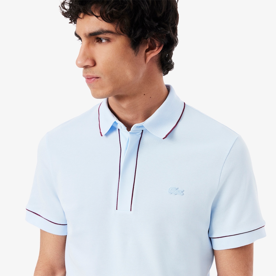 Smart Paris Stretch Cotton Contrast Trim Polo Shirt image number 1