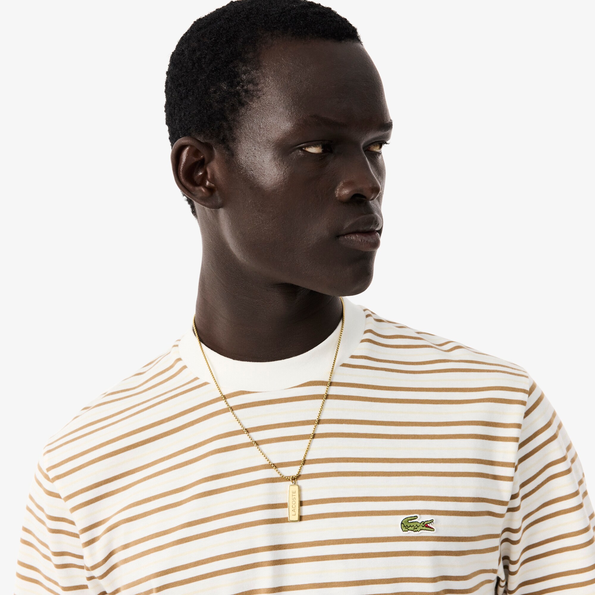 Striped Cotton T-shirt image number 1