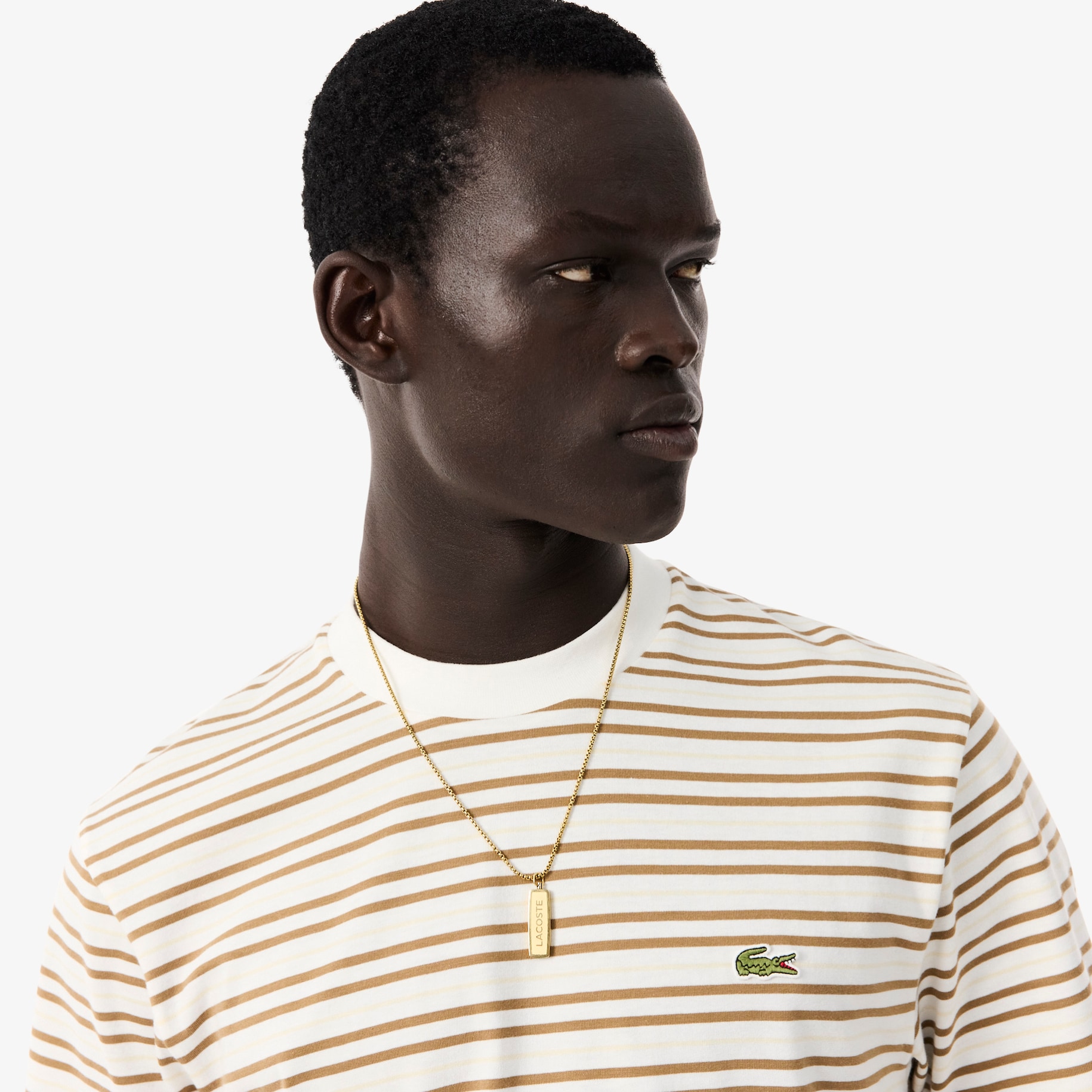 Striped Cotton T-shirt image number 1