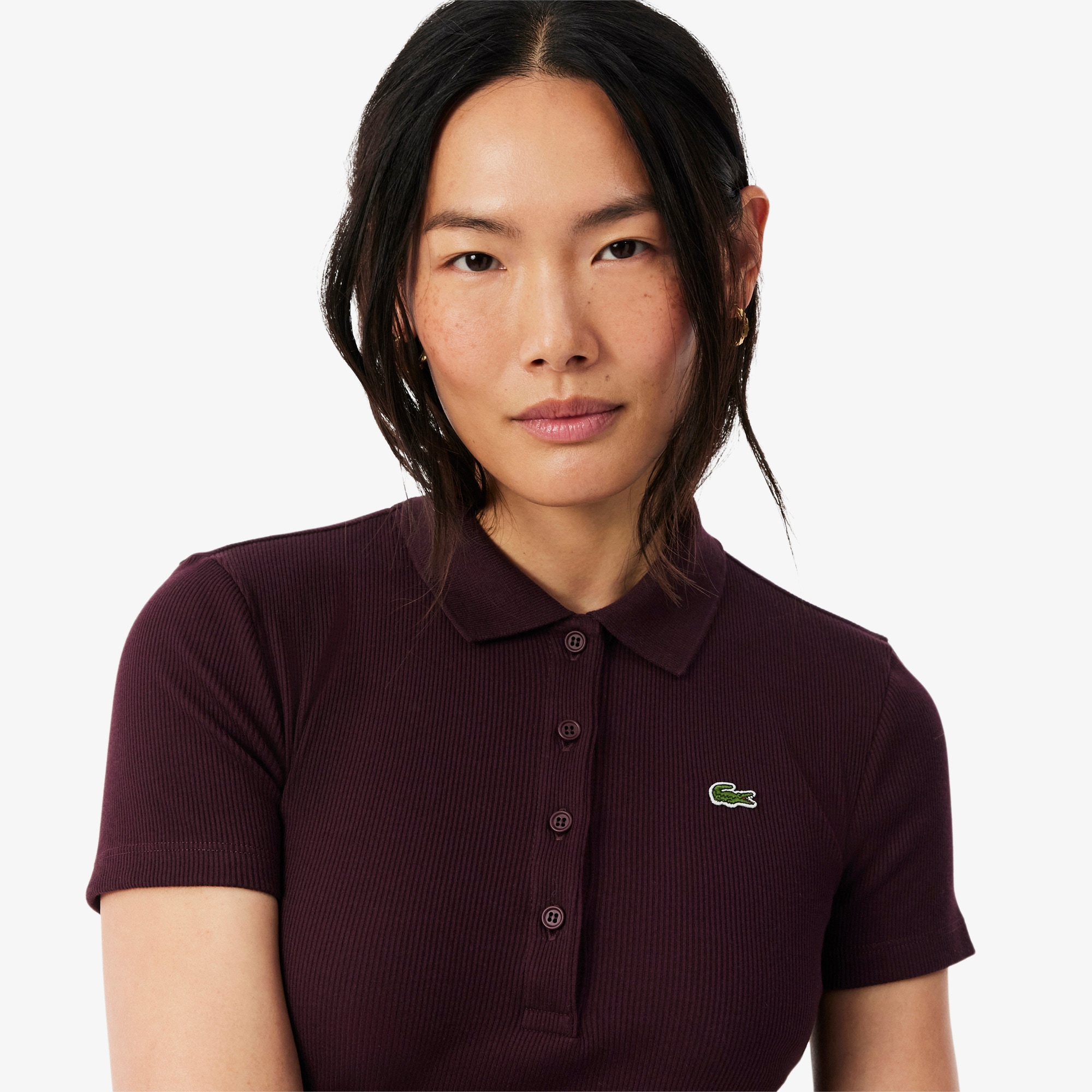 L.12.D Slim Fit Ribbed Cotton Polo Shirt image number 1