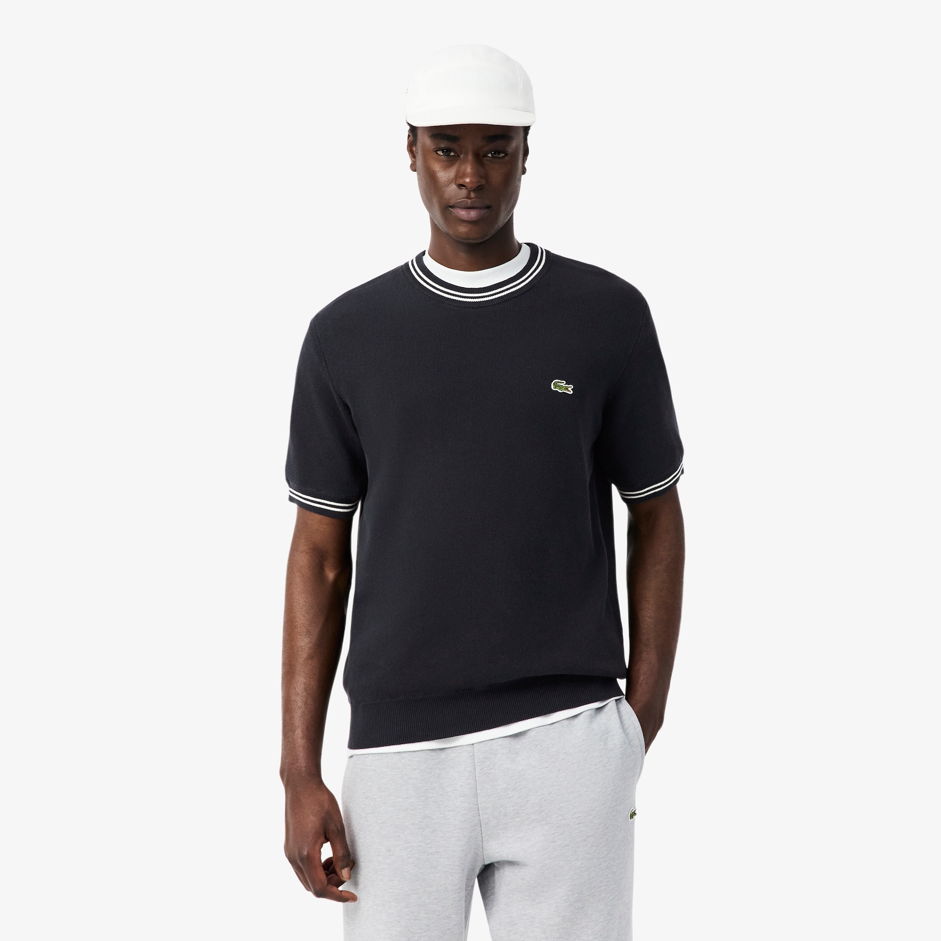 Classic Fit Stripe Detail Knit T-Shirt image number 0