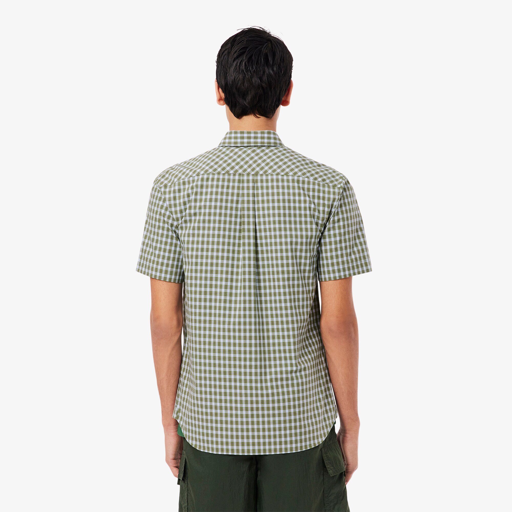 Short Sleeved Buttoned Collar Checked Shirt image number 2