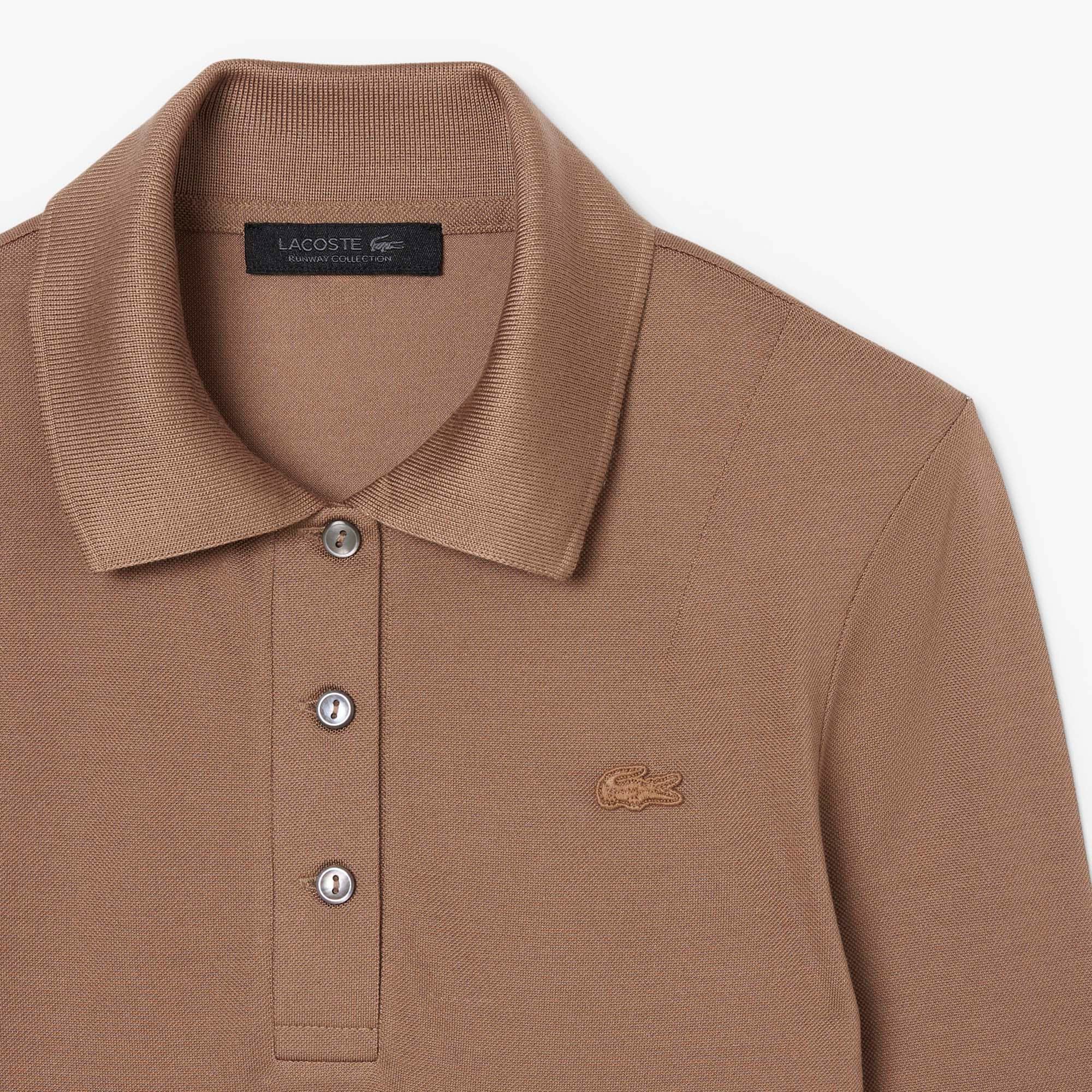 Runway Slim Fit Long Silk Sleeved Polo Shirt image number 5