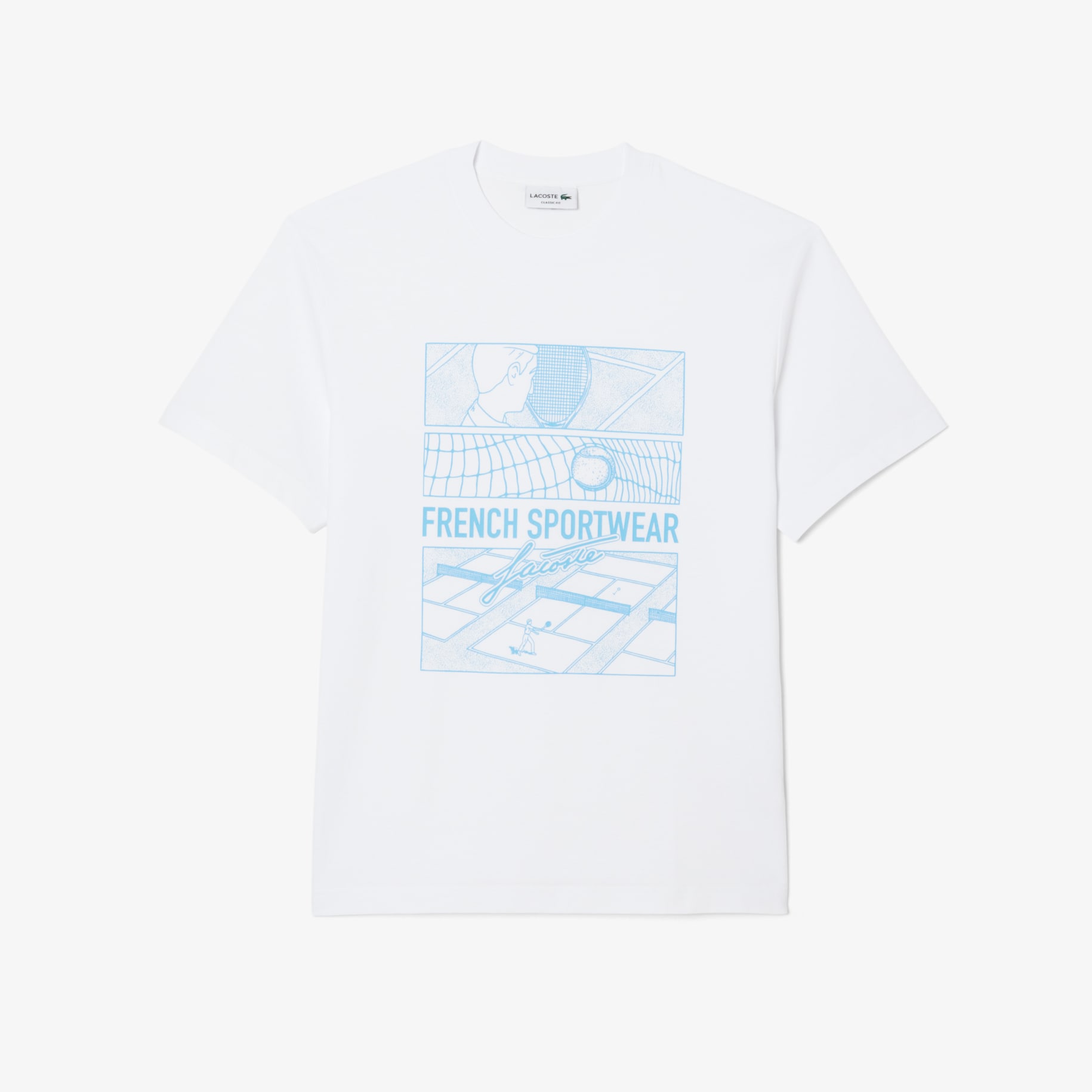 Tennis Court Print Cotton T-shirt image number 3