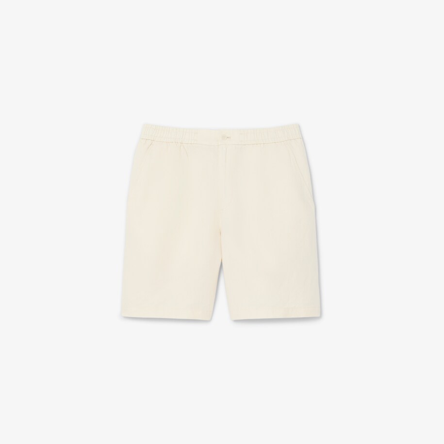 Regular Fit Linen Blend Twill Shorts image number 3
