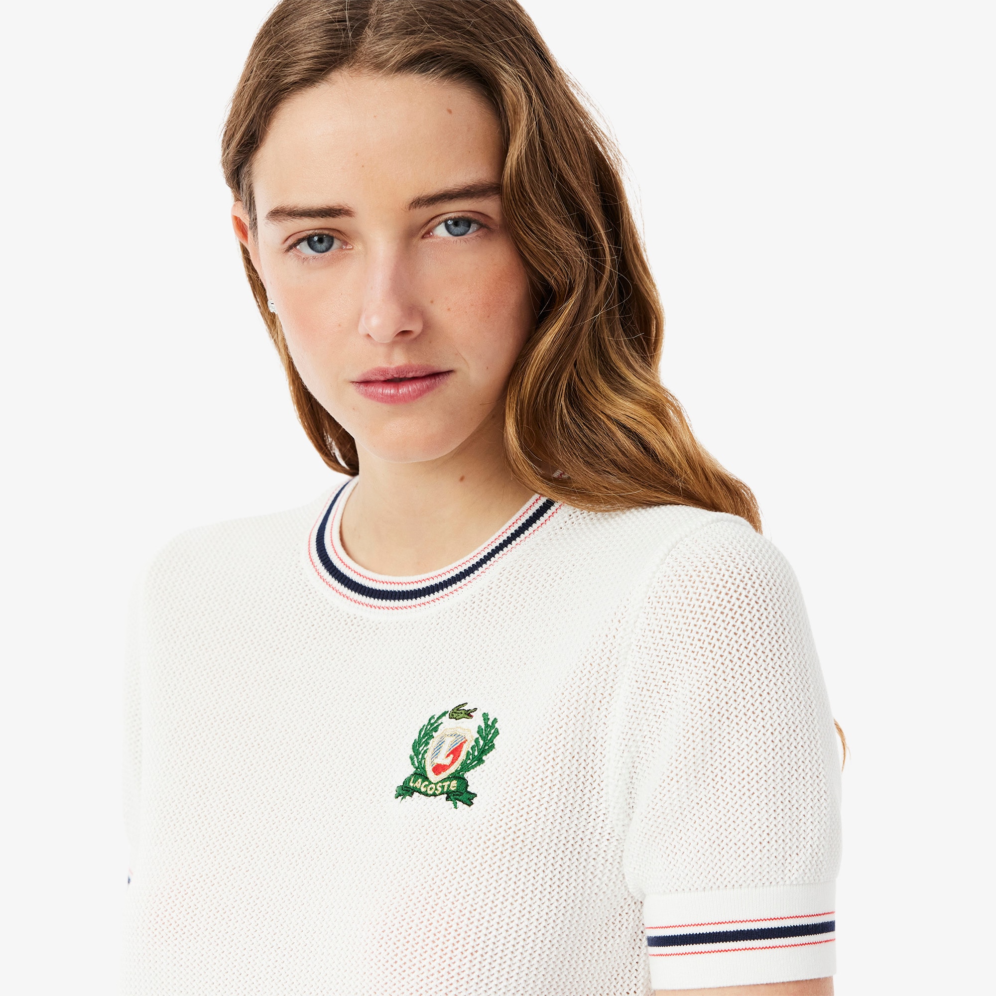 French Made Embroidered Shield Sweater image number 1