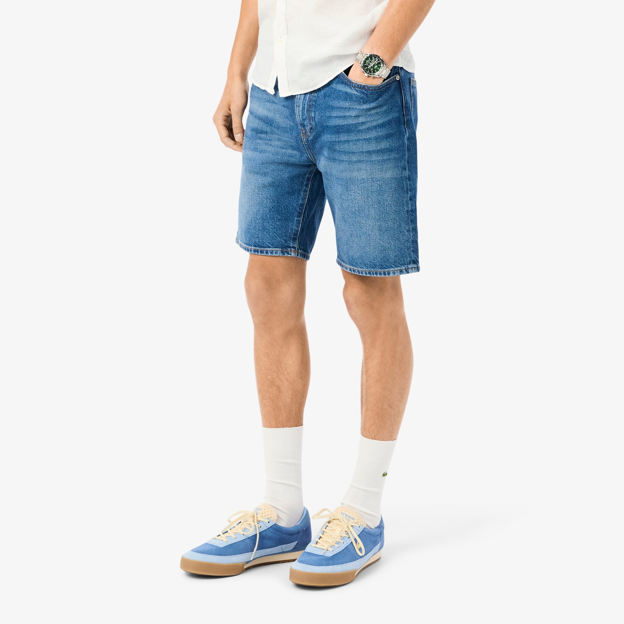 Straight Fit Denim Bermuda Shorts image number 1
