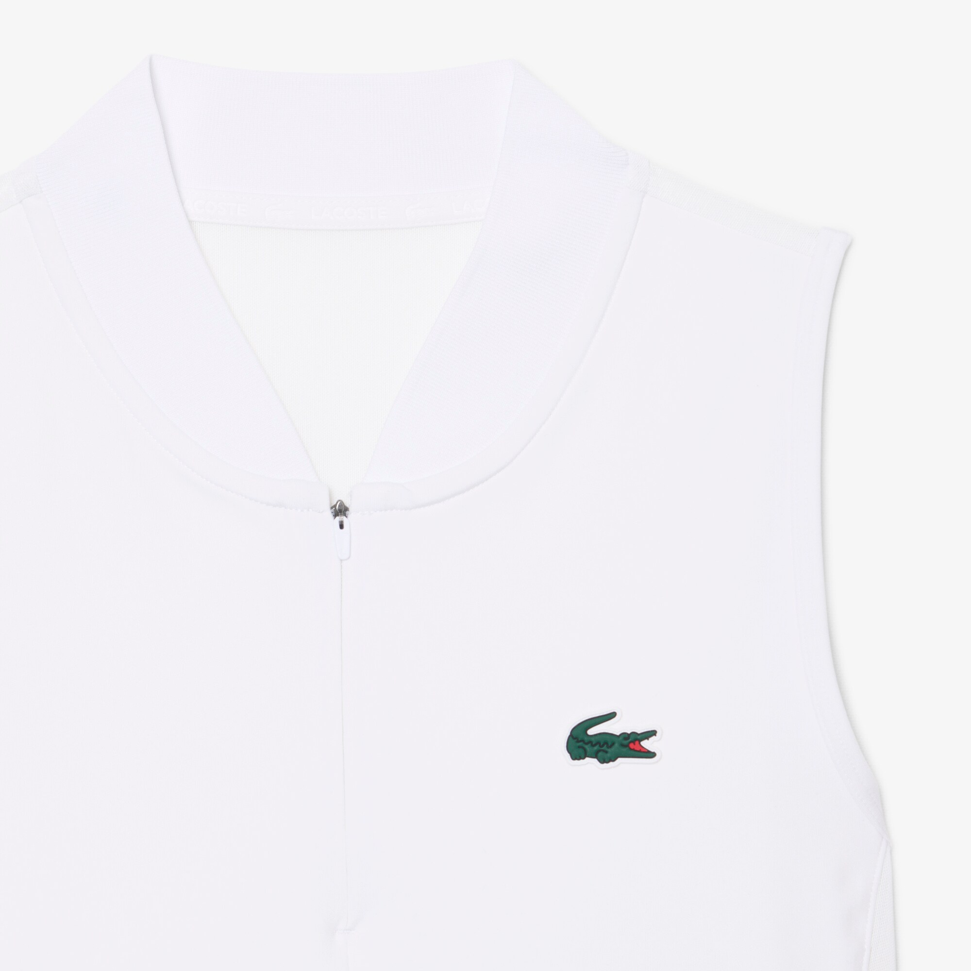 Sleeveless Stretch Dual Fabric Tennis Polo Shirt image number 4