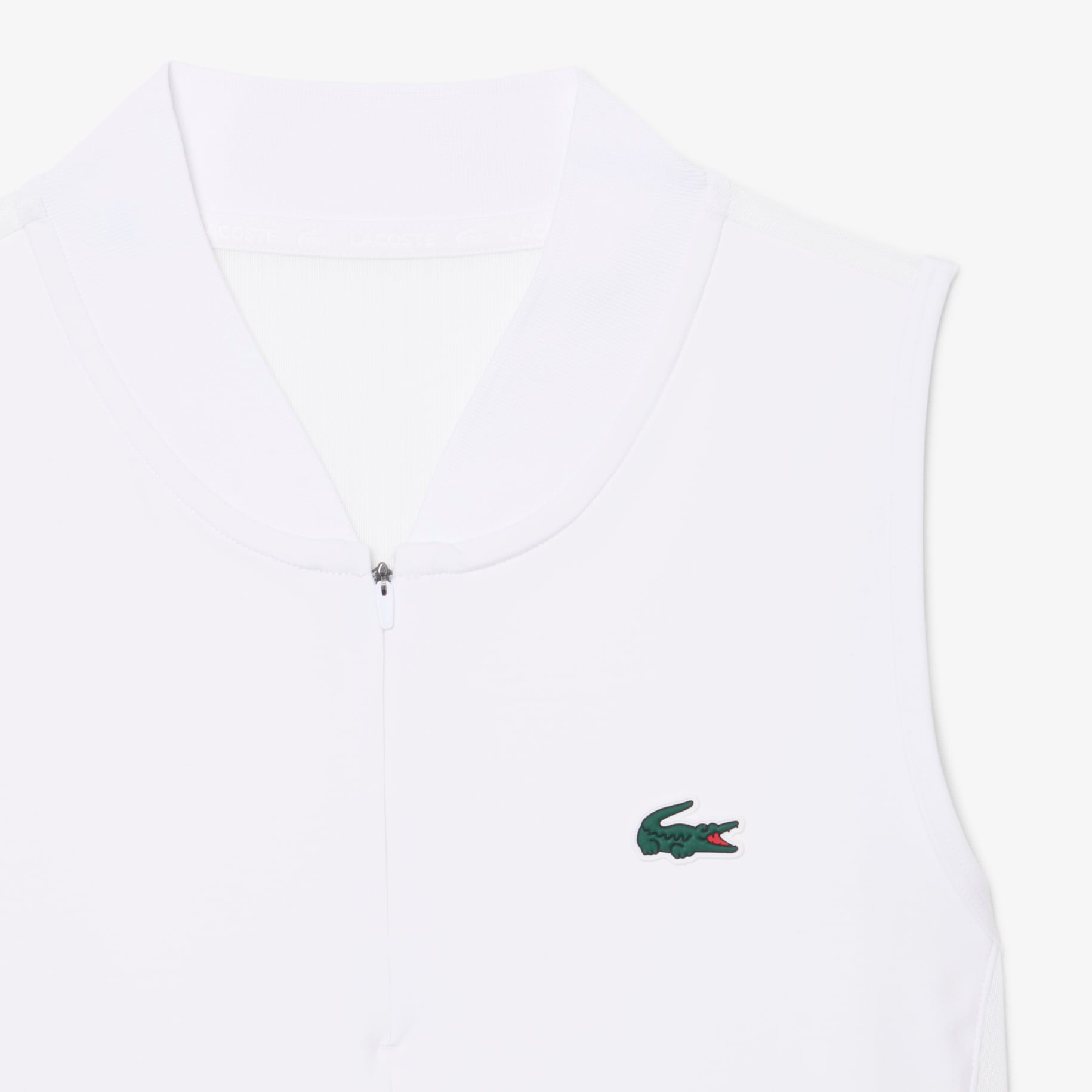 Sleeveless Stretch Dual Fabric Tennis Polo Shirt image number 4
