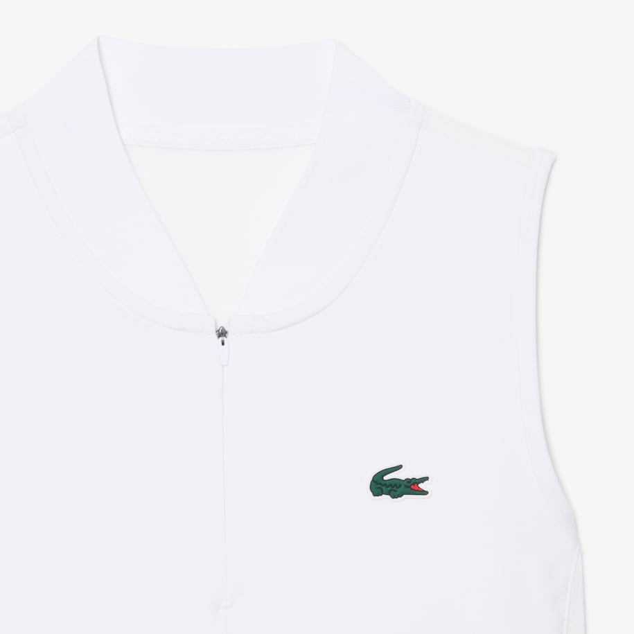 Sleeveless Stretch Dual Fabric Tennis Polo Shirt image number 4