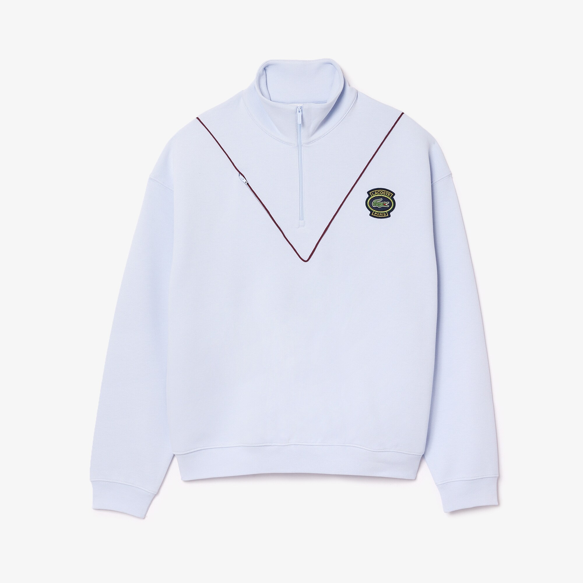 Loose Fit Zip Neck Piqué Sweatshirt image number 3