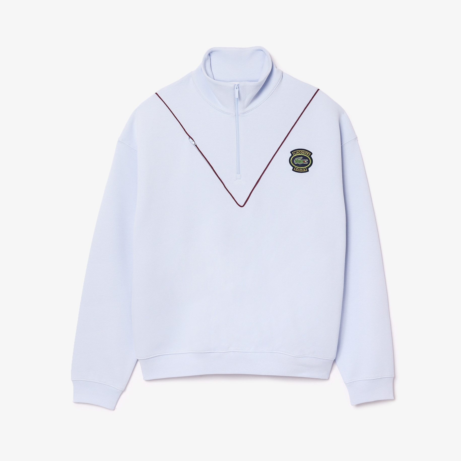 Loose Fit Zip Neck Piqué Sweatshirt image number 3
