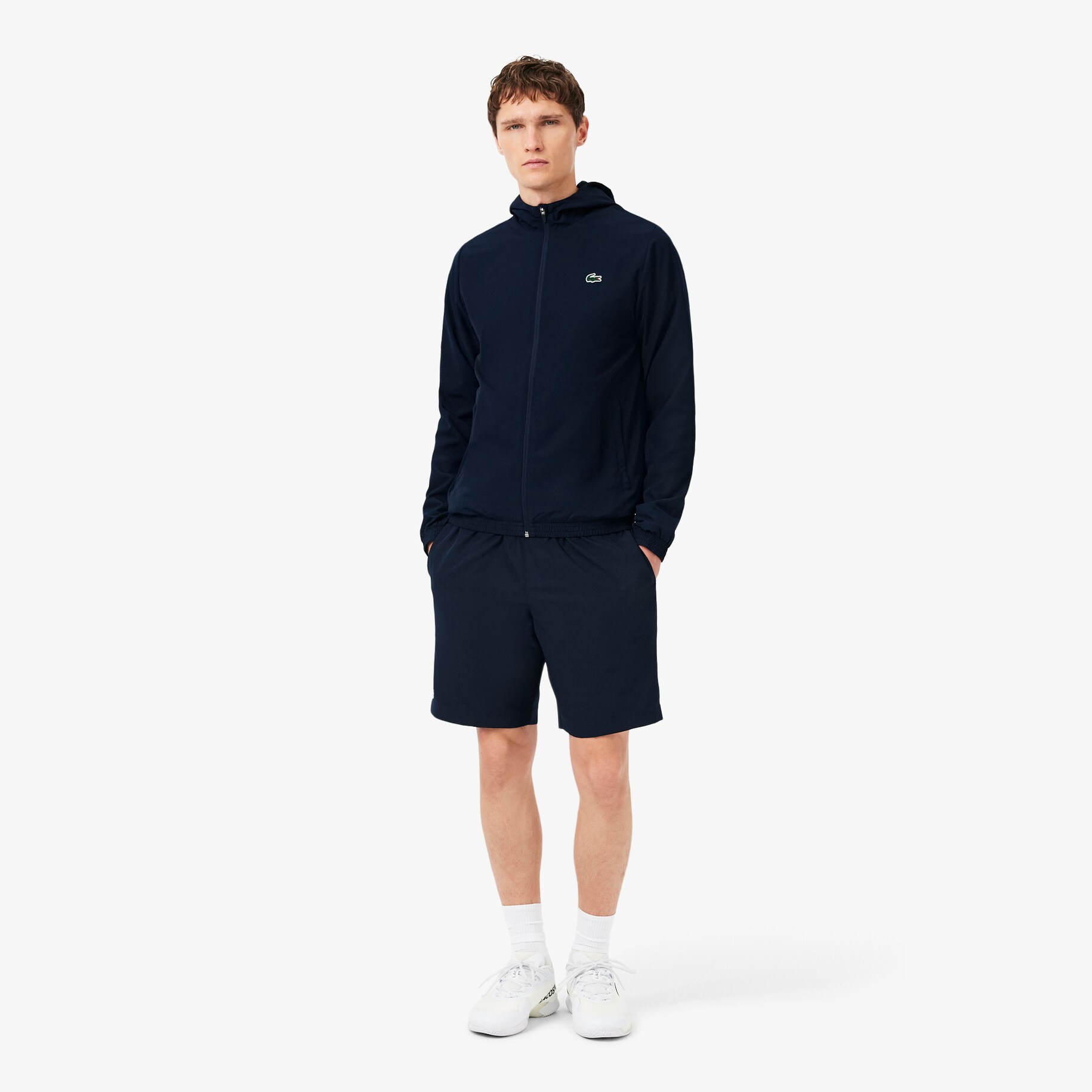 Men's Lacoste SPORT tennis shorts in solid diamond weave taffeta image number 0
