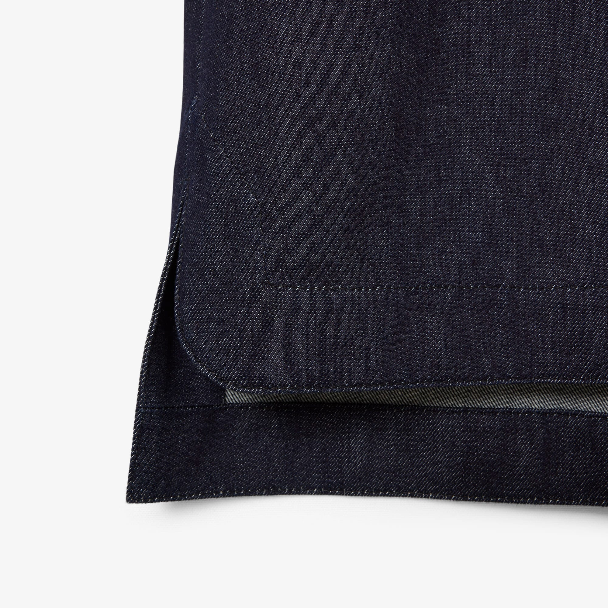 Runway Loose Fit Denim Polo Shirt image number 6