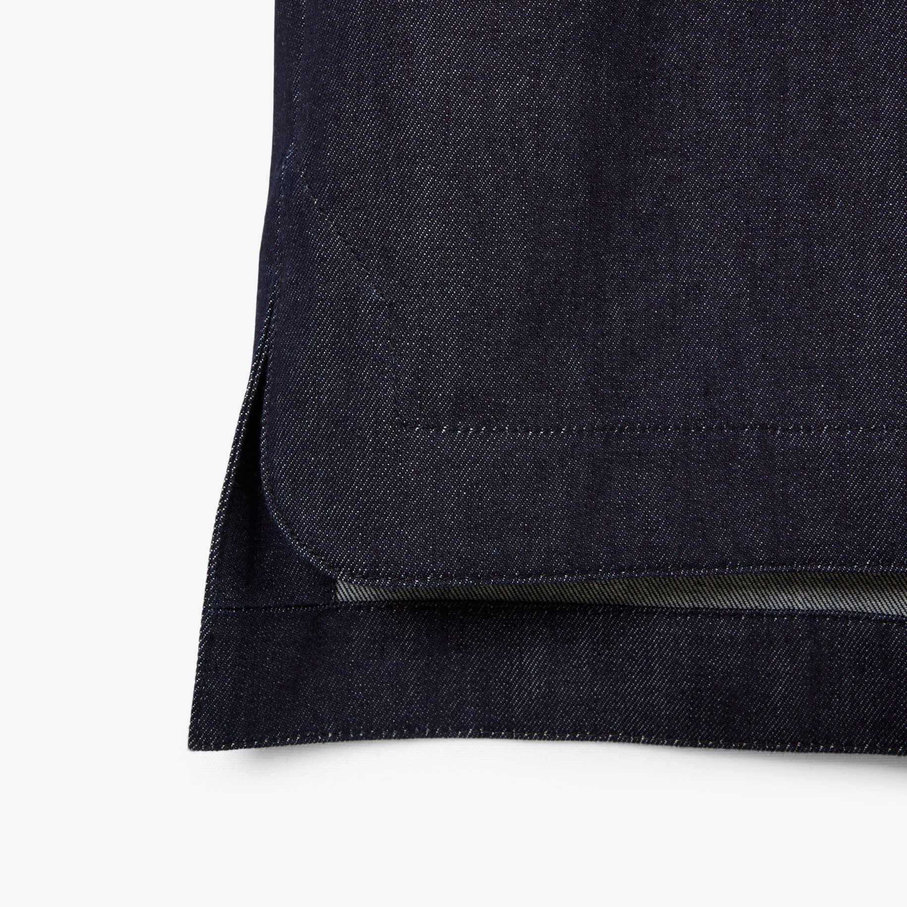 Runway Loose Fit Denim Polo Shirt image number 6
