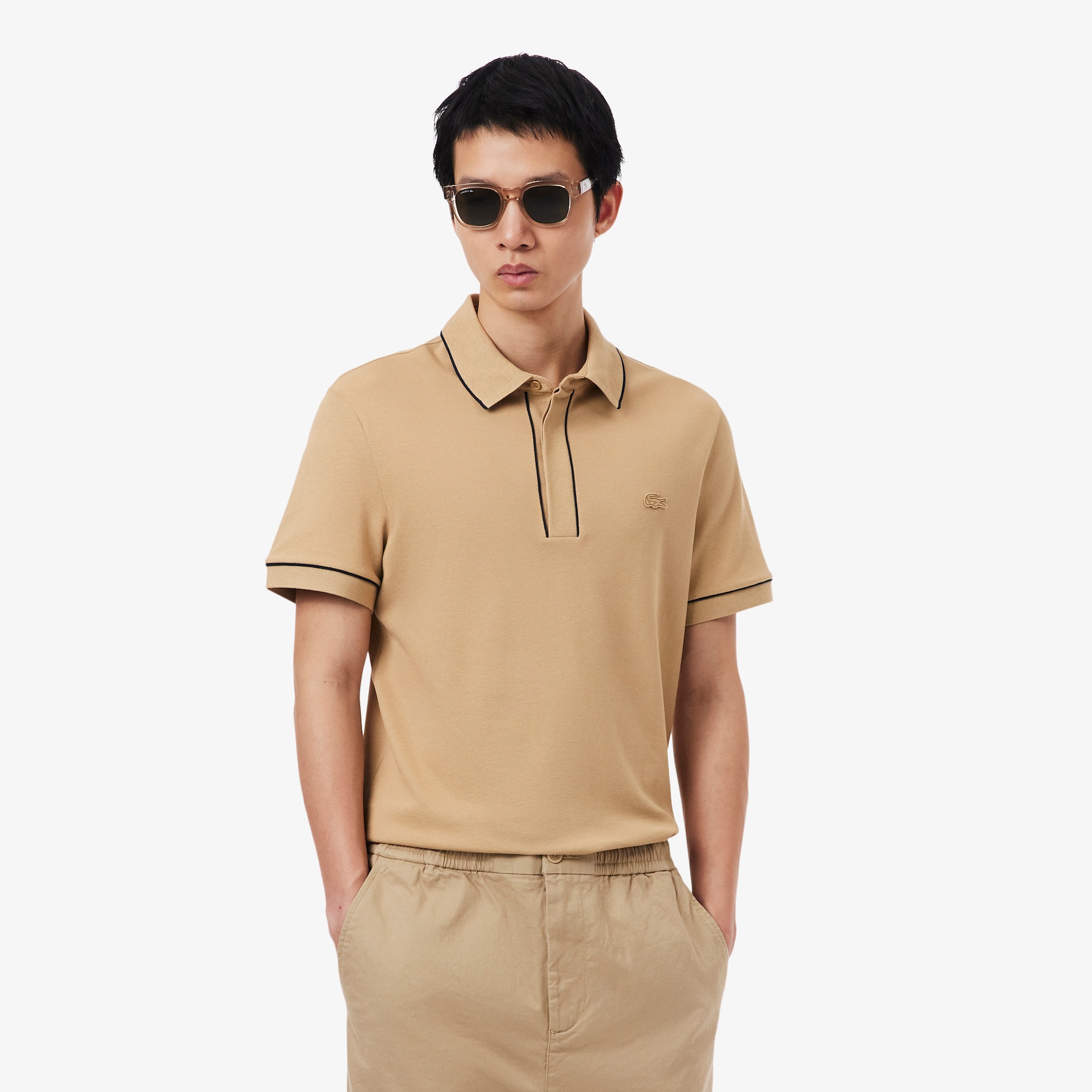 Regular Fit Paris Stretch Piqu&eacute; Polo Shirt image number 0