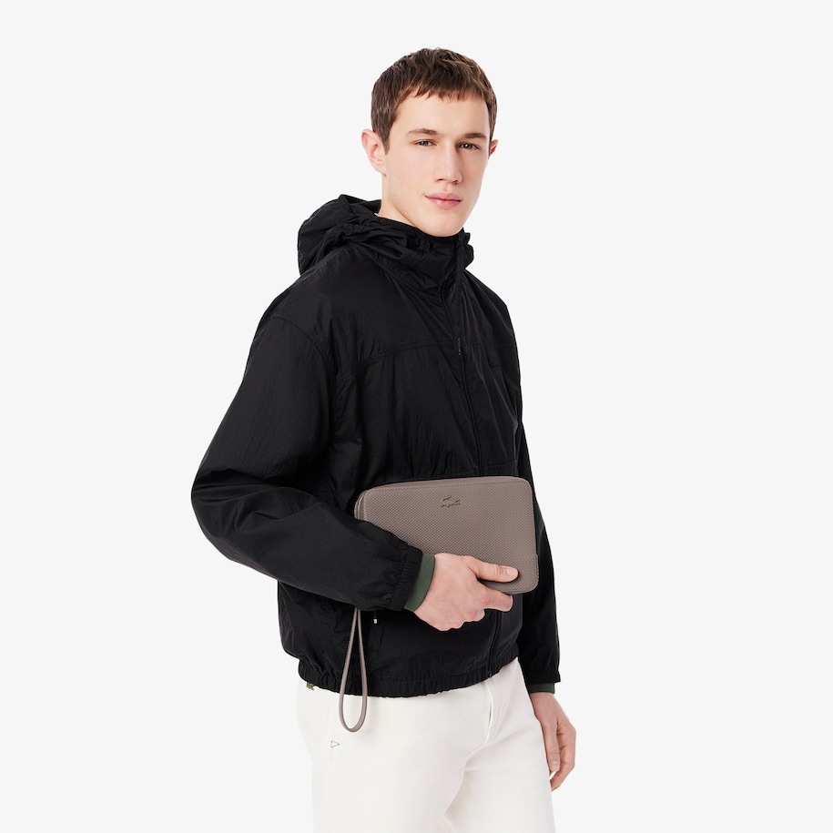 Chantaco Piqu&eacute; Leather Zipped Pouch image number 4