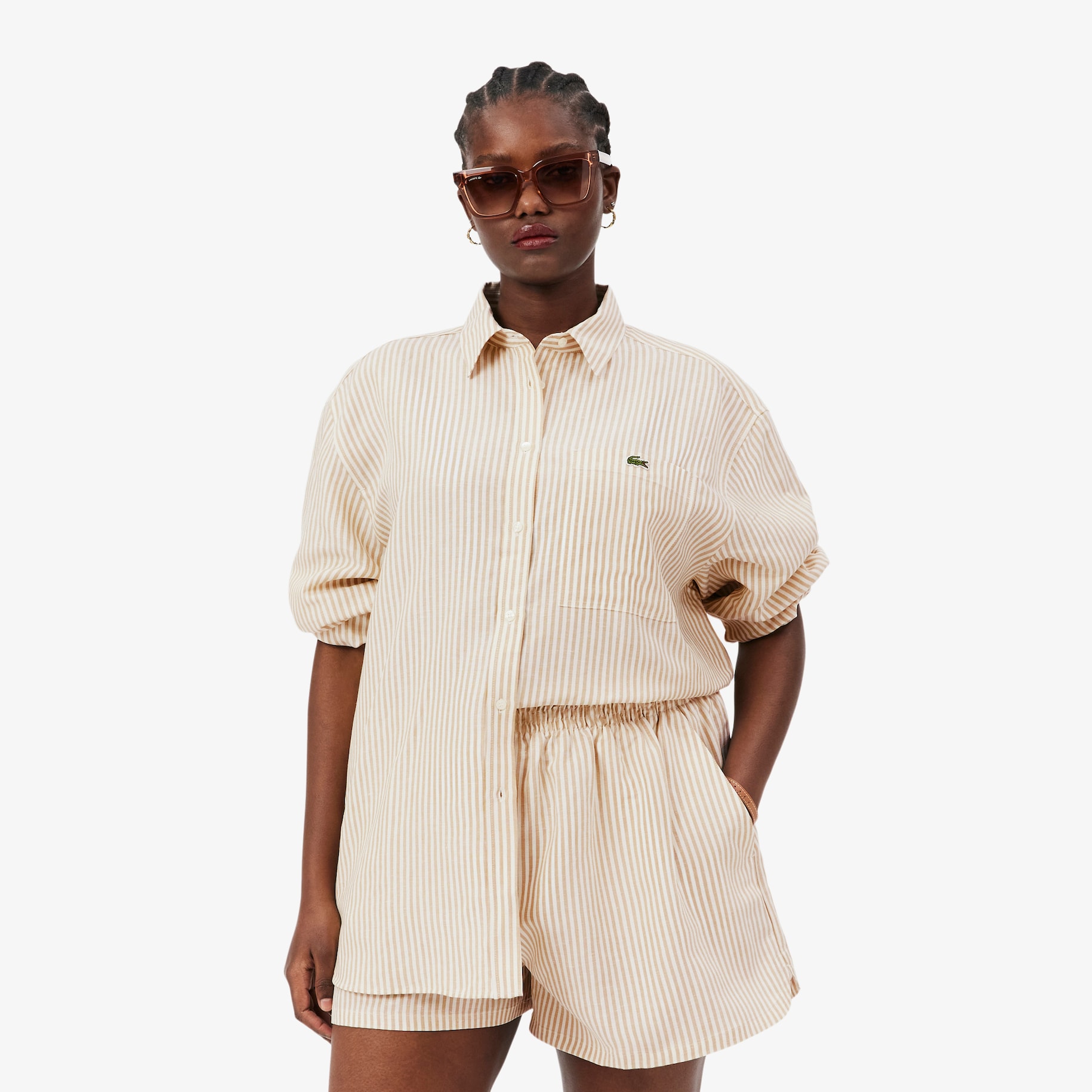 Oversized Linen Blend Shirt image number 7