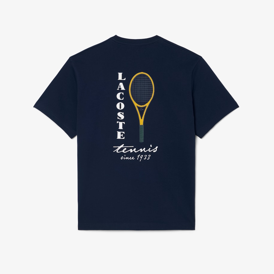 Embroidered Accent Tennis Print Jersey T-shirt image number 4