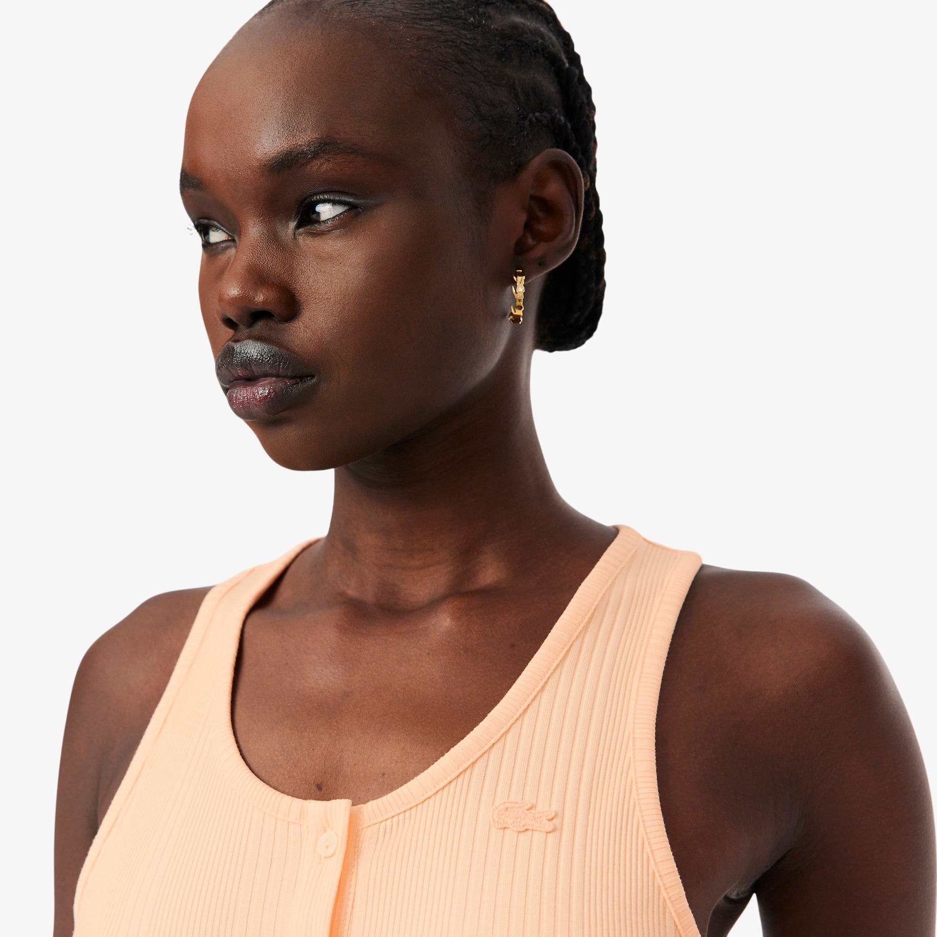 Slim Fit Ribbed Cotton Tank Top image number 1