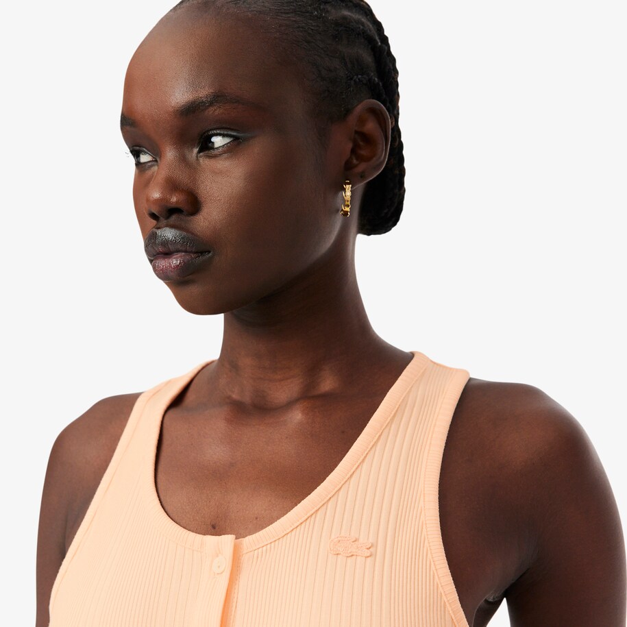 Slim Fit Ribbed Cotton Tank Top image number 1