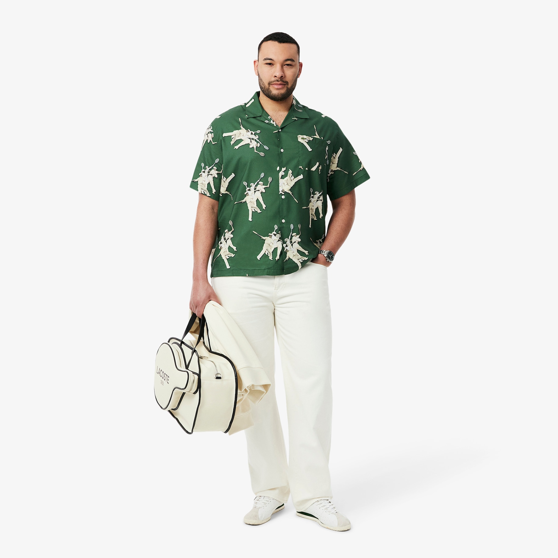 Relaxed Fit Ren&eacute; Lacoste Print Shirt image number 9