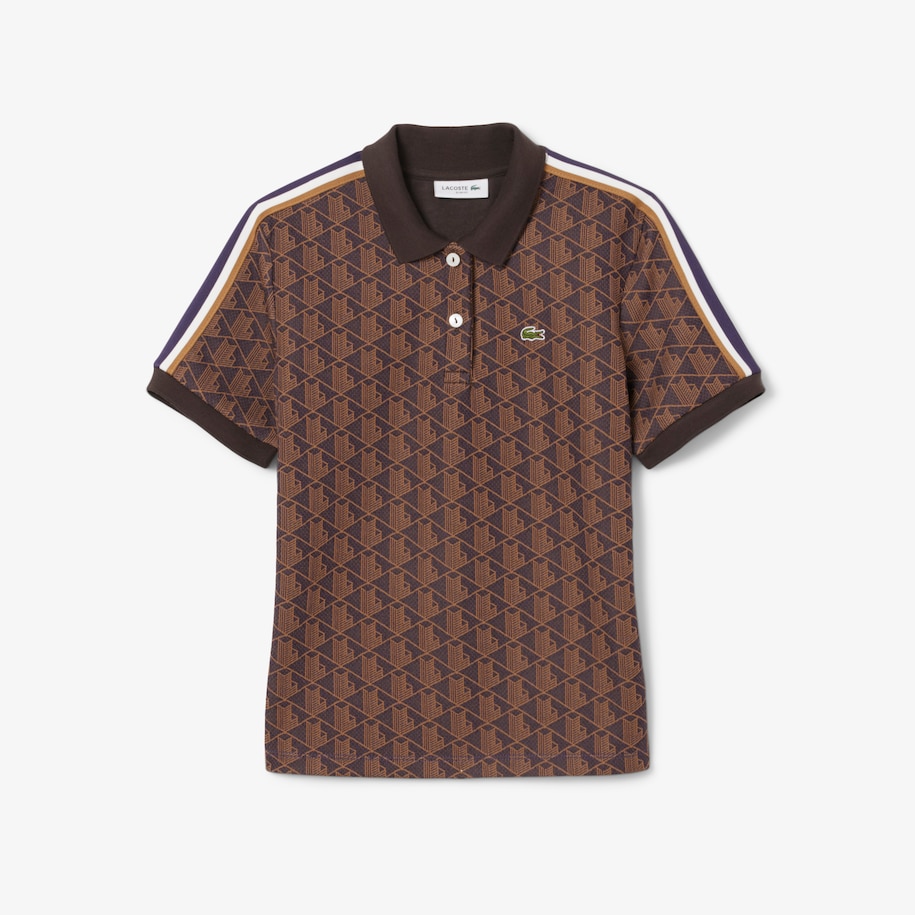 Slim Fit Monogram Jacquard Polo Shirt image number 3