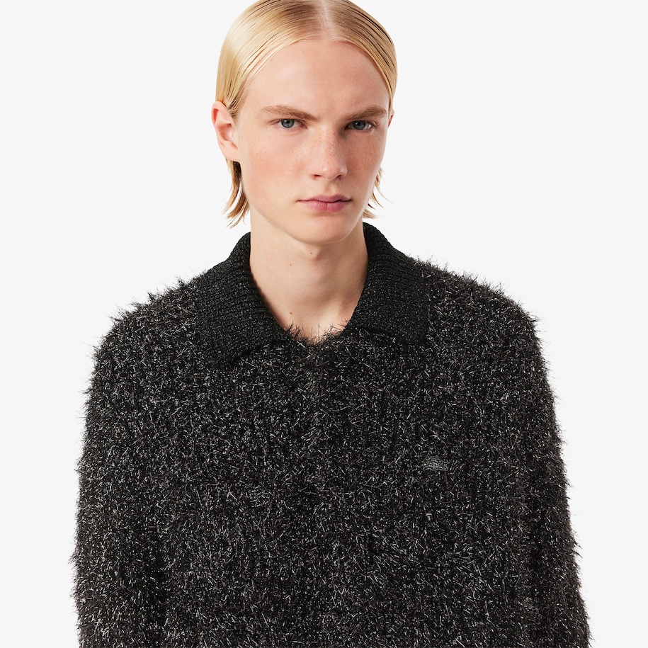 Sweater Lurex Knit Kerah Polo Runway image number 1