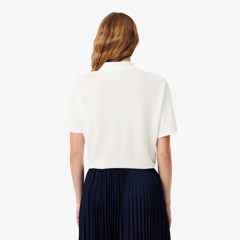 Relaxed Fit Fluid Piqu&eacute; Polo Shirt image number 2