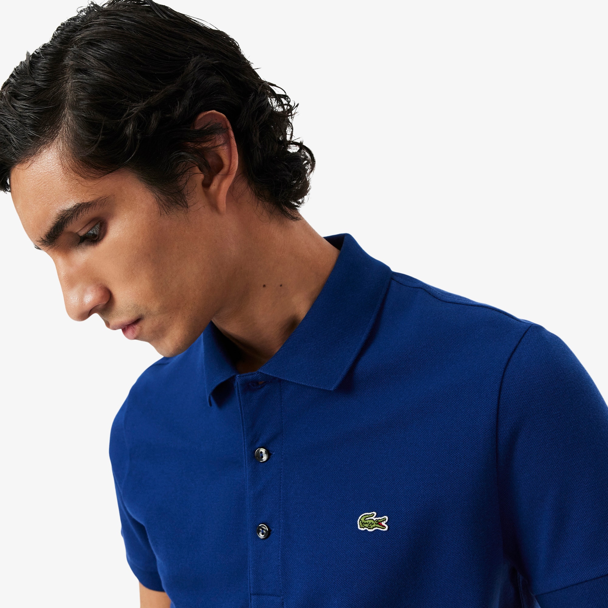 Slim Fit Stretch Piqu&eacute; Polo Shirt image number 1