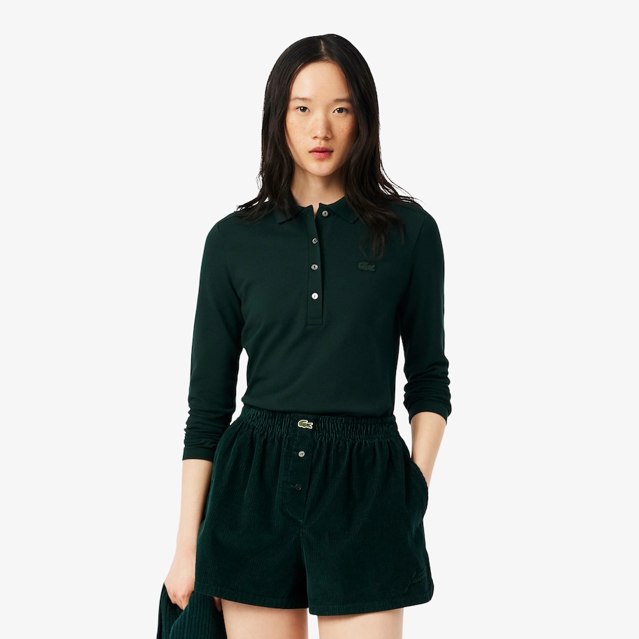 Women&rsquo;s Slim fit Stretch Piqu&eacute; Lacoste Polo Shirt image number 0