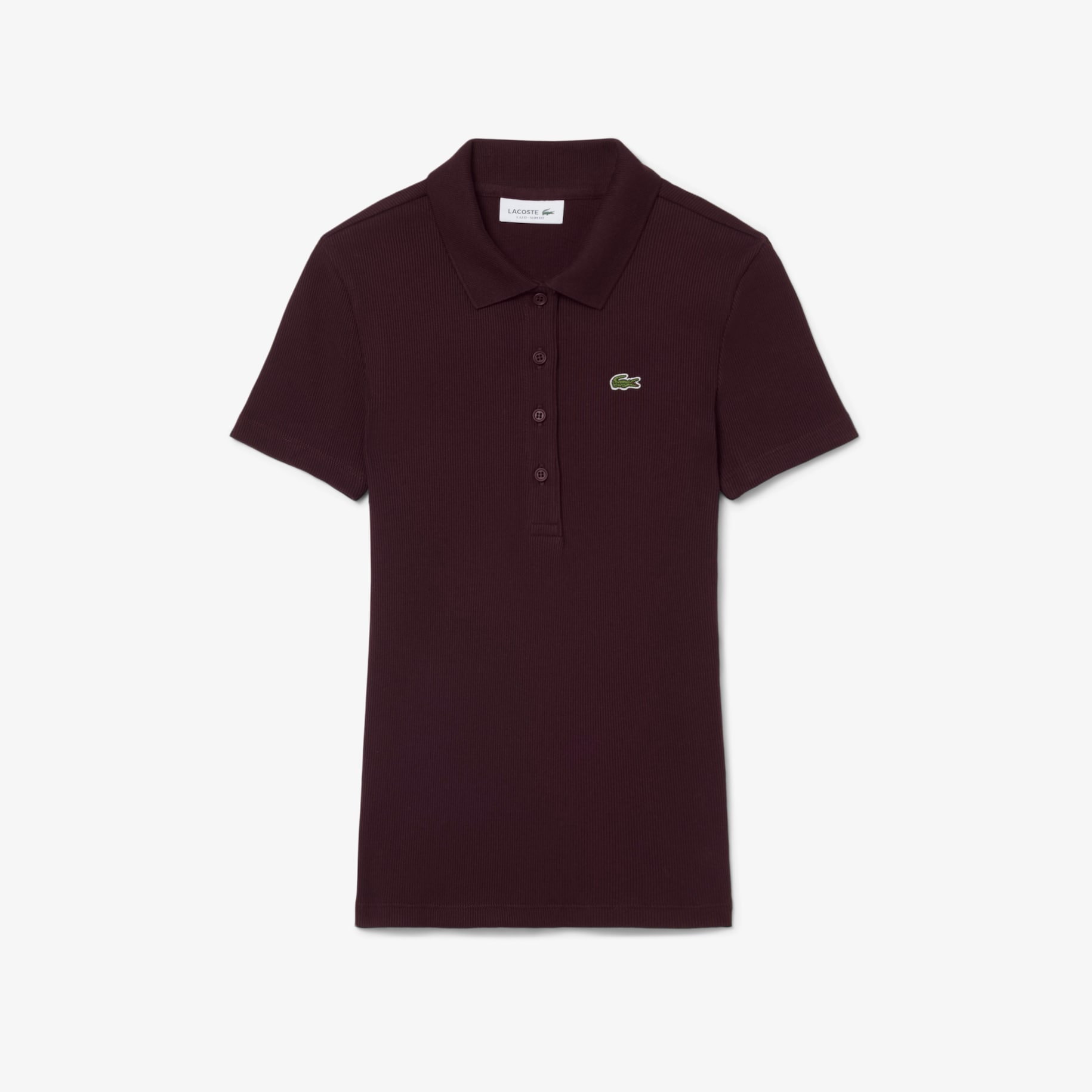 L.12.D Slim Fit Ribbed Cotton Polo Shirt image number 3