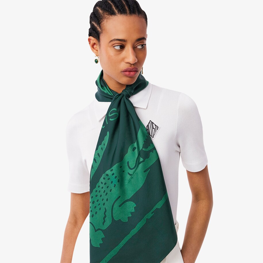 Runway Print Silk Square image number 3