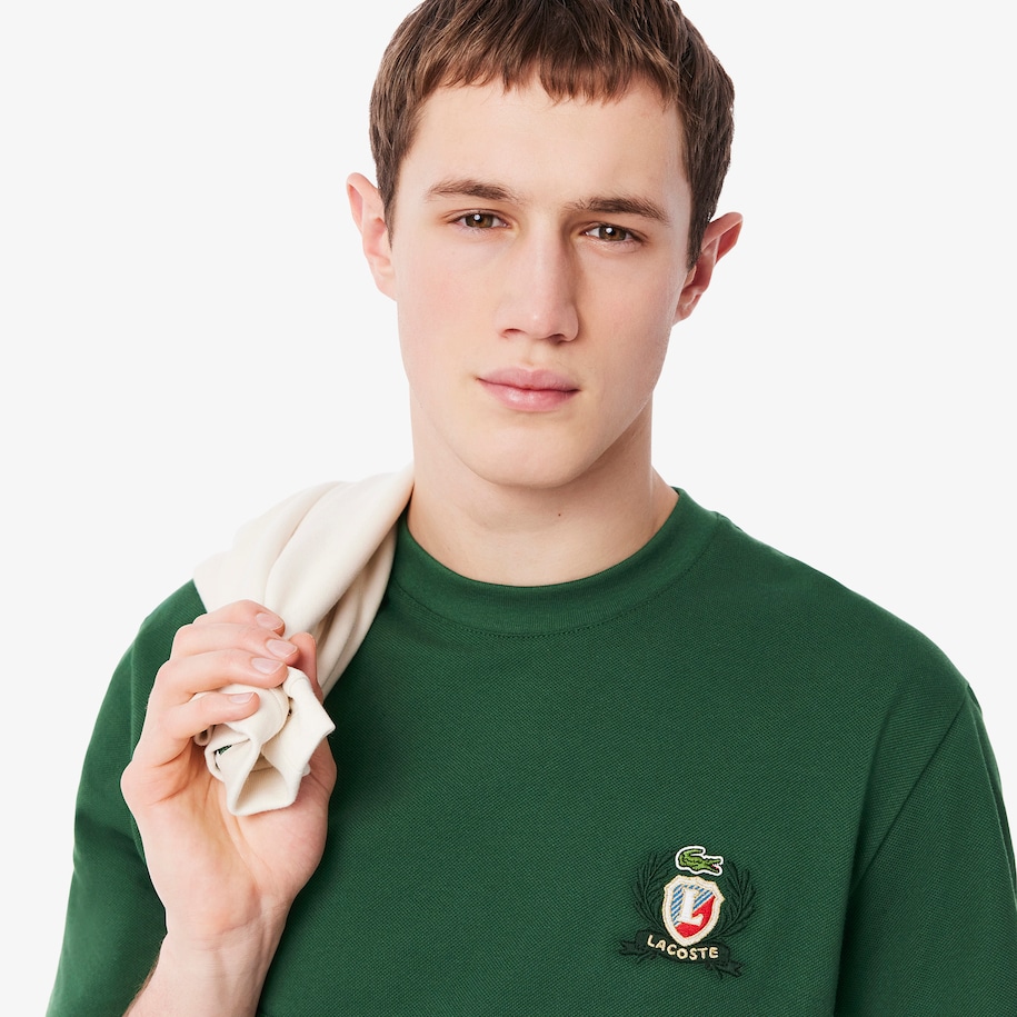 Embroidered Badge Piqu&eacute; T-shirt image number 1