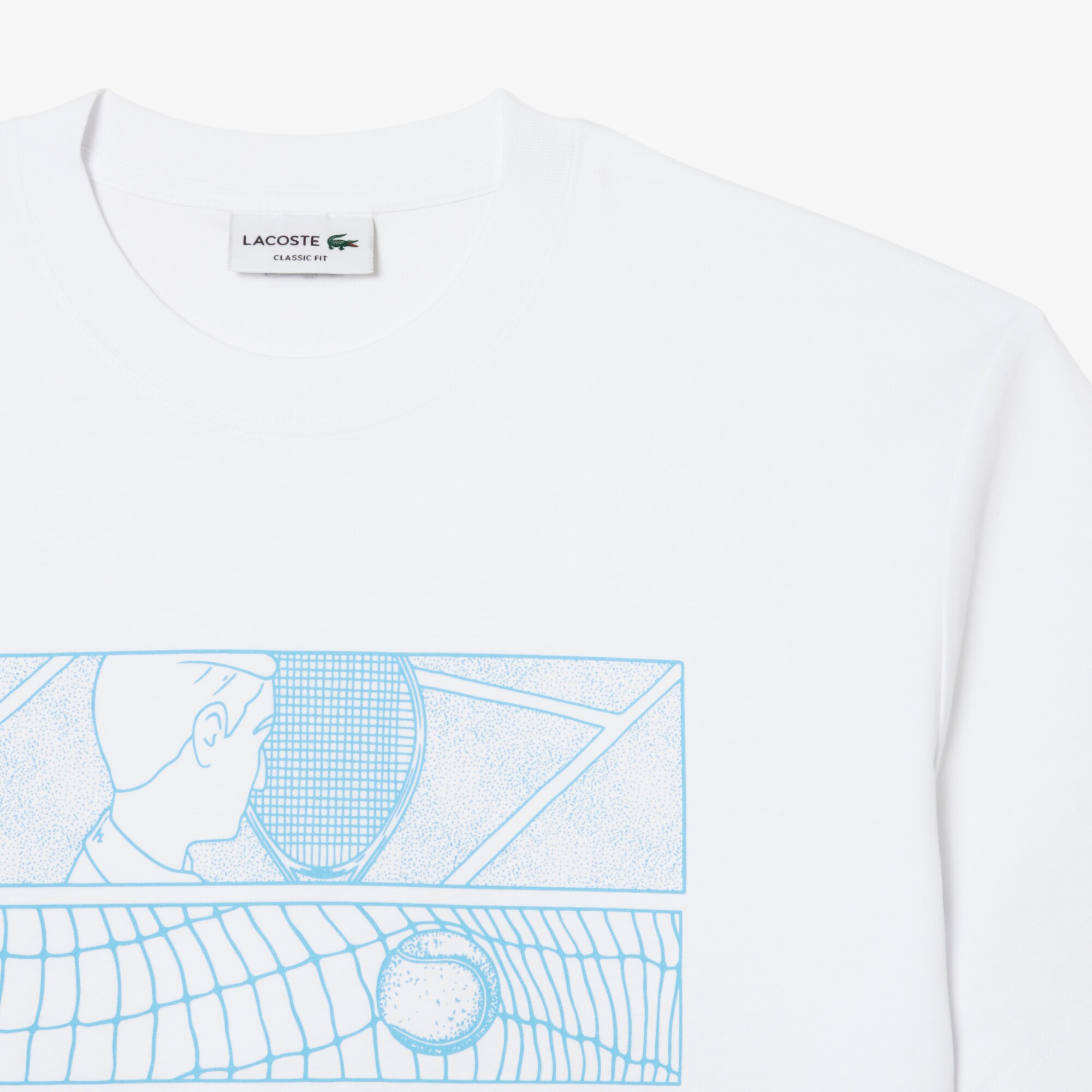 Tennis Court Print Cotton T-shirt image number 4