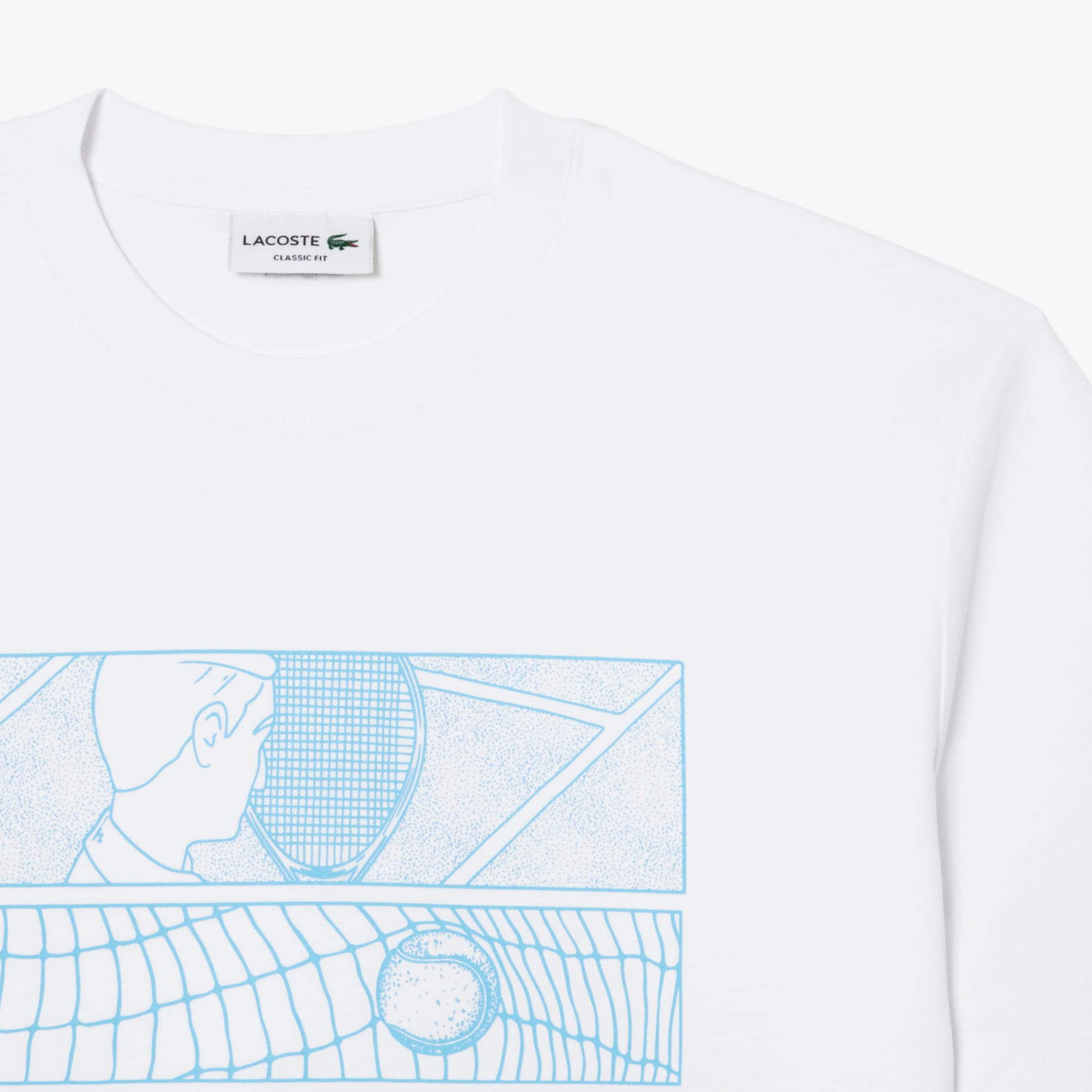 Tennis Court Print Cotton T-shirt image number 4