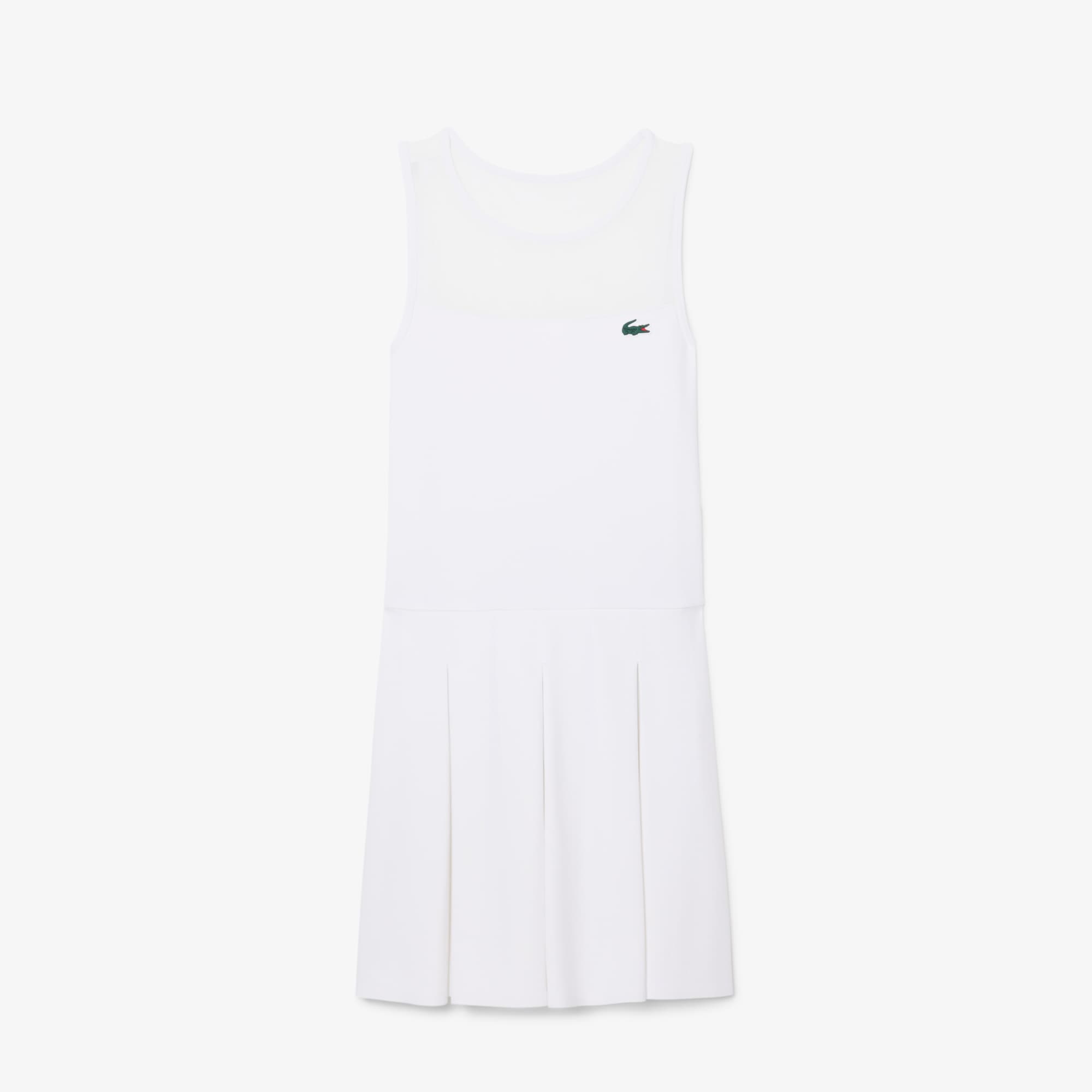 Dual Fabric Pleated Stretch Tennis Dress image number 4