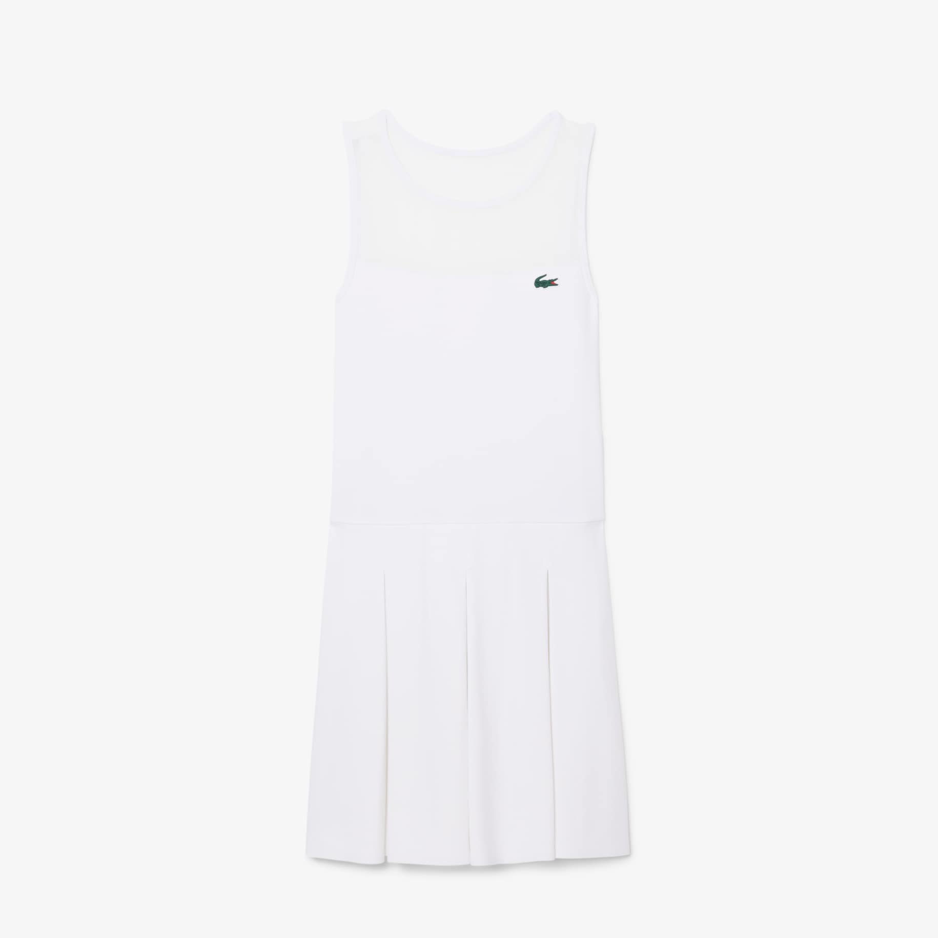 Dual Fabric Pleated Stretch Tennis Dress image number 4