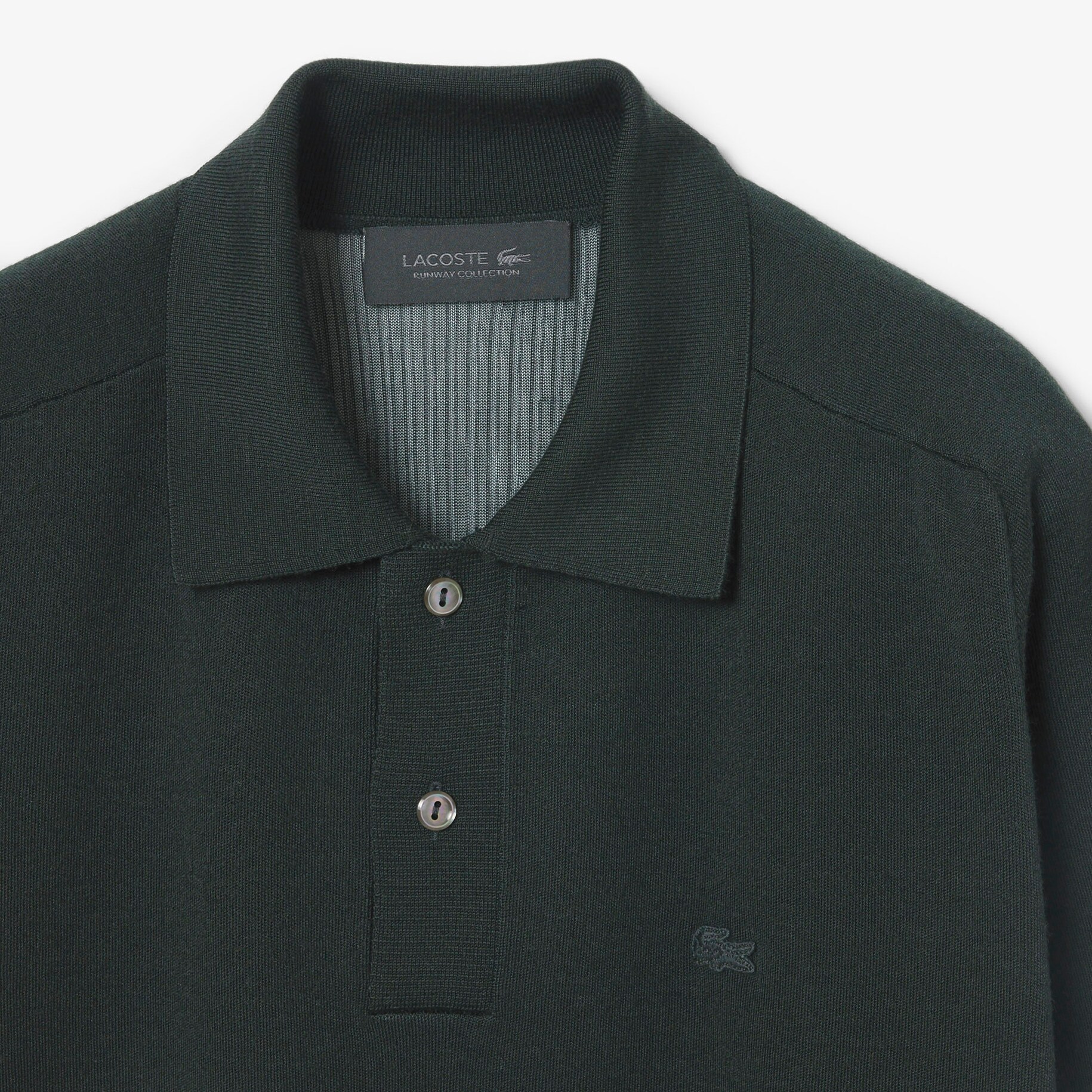 Runway Wool Blend Polo Collar Sweater image number 5