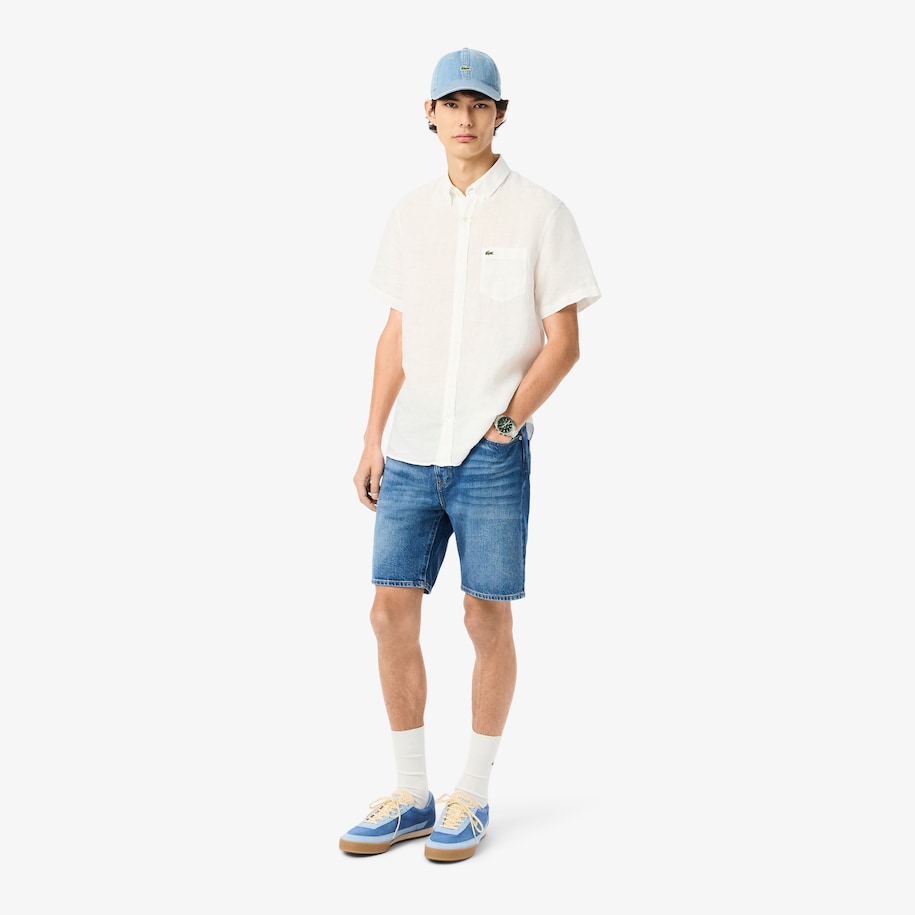 Straight Fit Denim Bermuda Shorts image number 0
