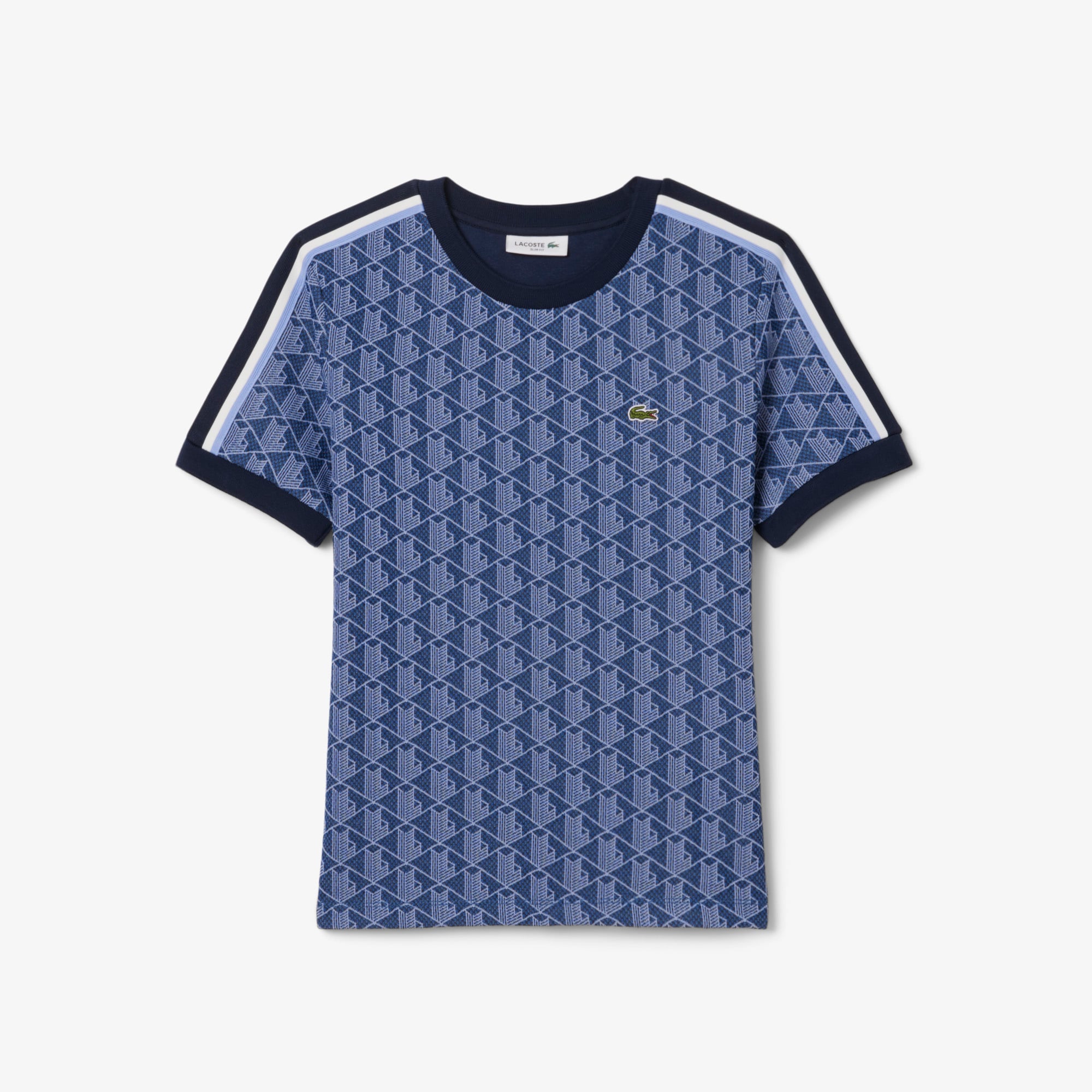Slim Fit Monogram Jacquard T-shirt image number 3