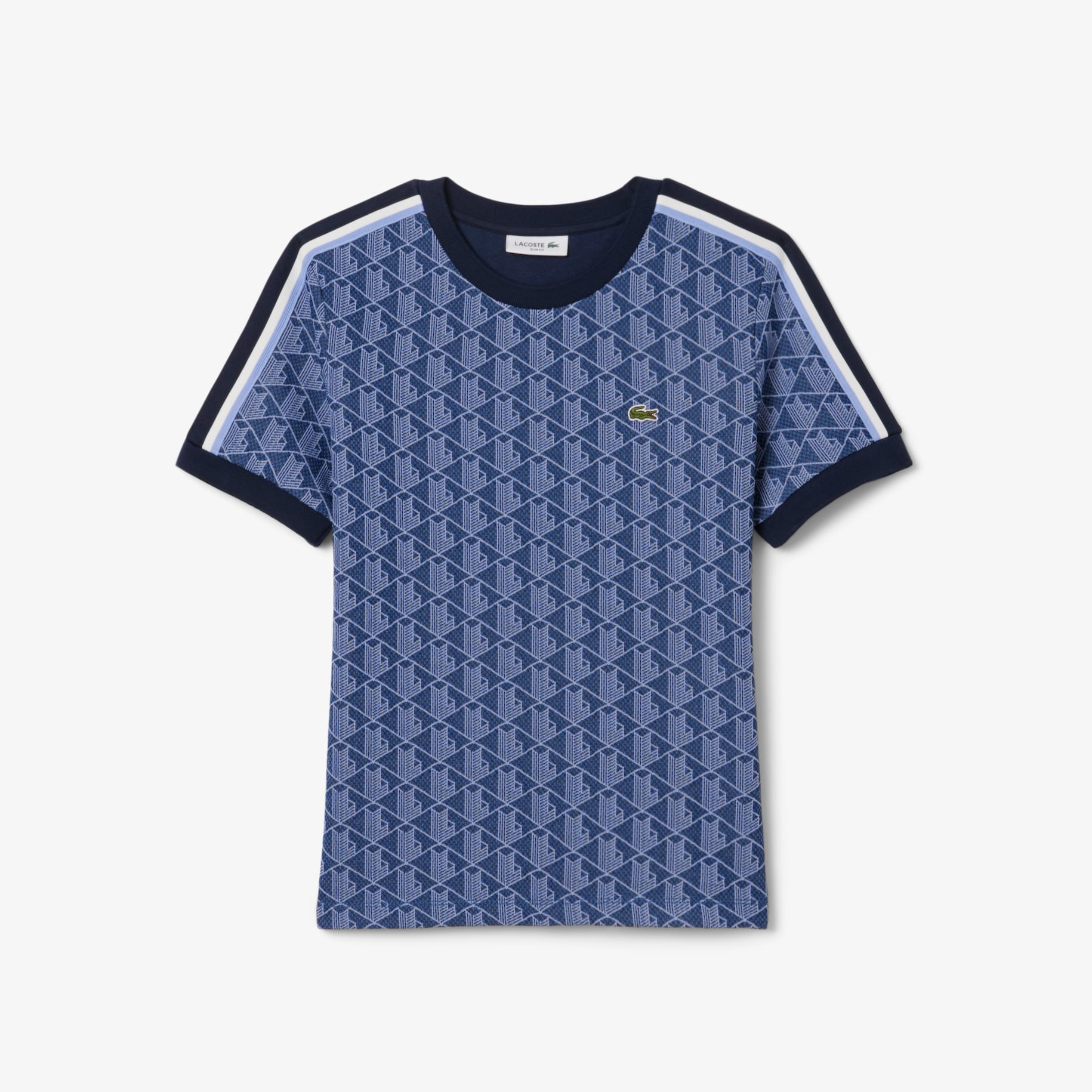 Slim Fit Monogram Jacquard T-shirt image number 3
