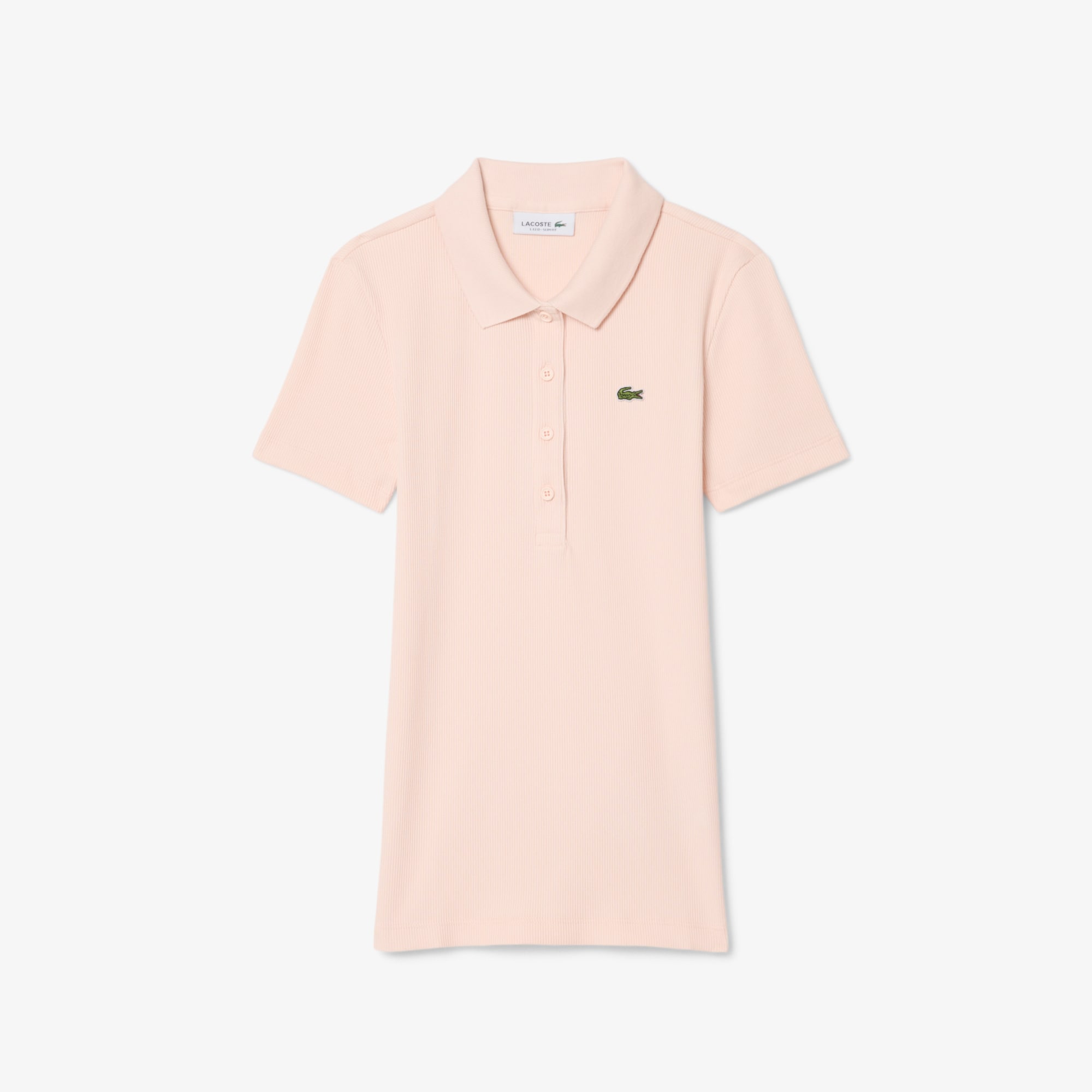 L.12.D Slim Fit Ribbed Cotton Polo Shirt image number 3